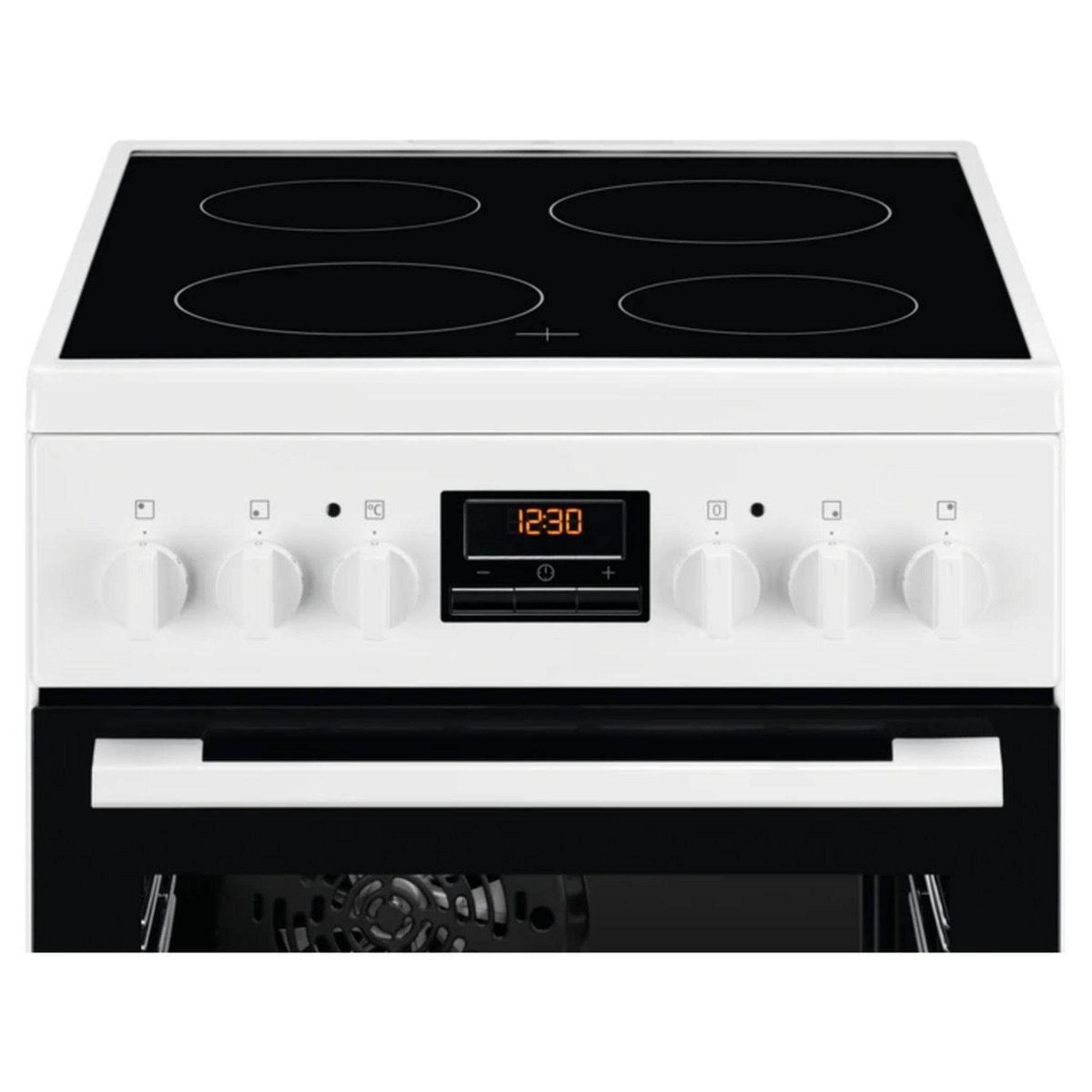 Voir la diapositive 3 : ELECTROLUX Cuisinière mixte KR524288W, 50 cm, 4 foyers vitrocéramique, Four multifonction