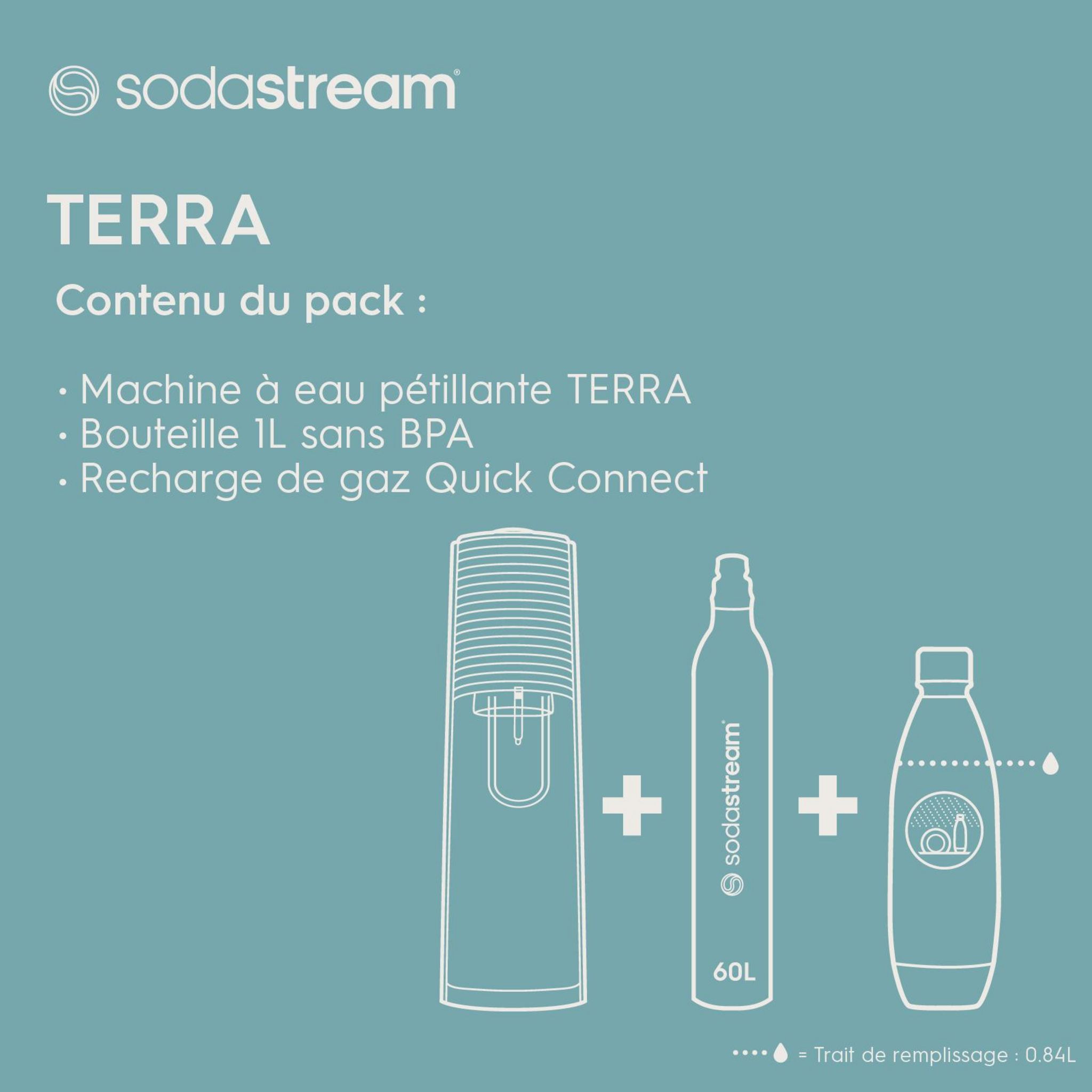 Voir la diapositive 4 : SODASTREAM Machine à soda TERRA - Noir