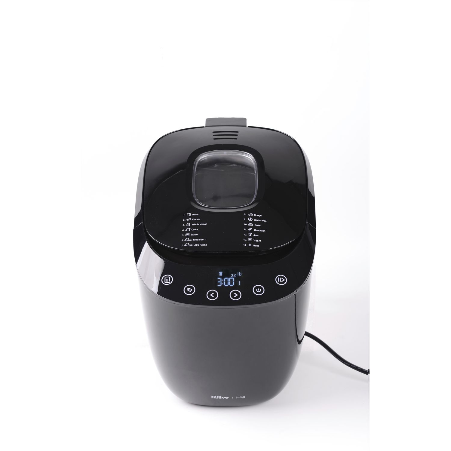 Voir la diapositive 2 : QILIVE Machine à pain Q.5538 - Noir