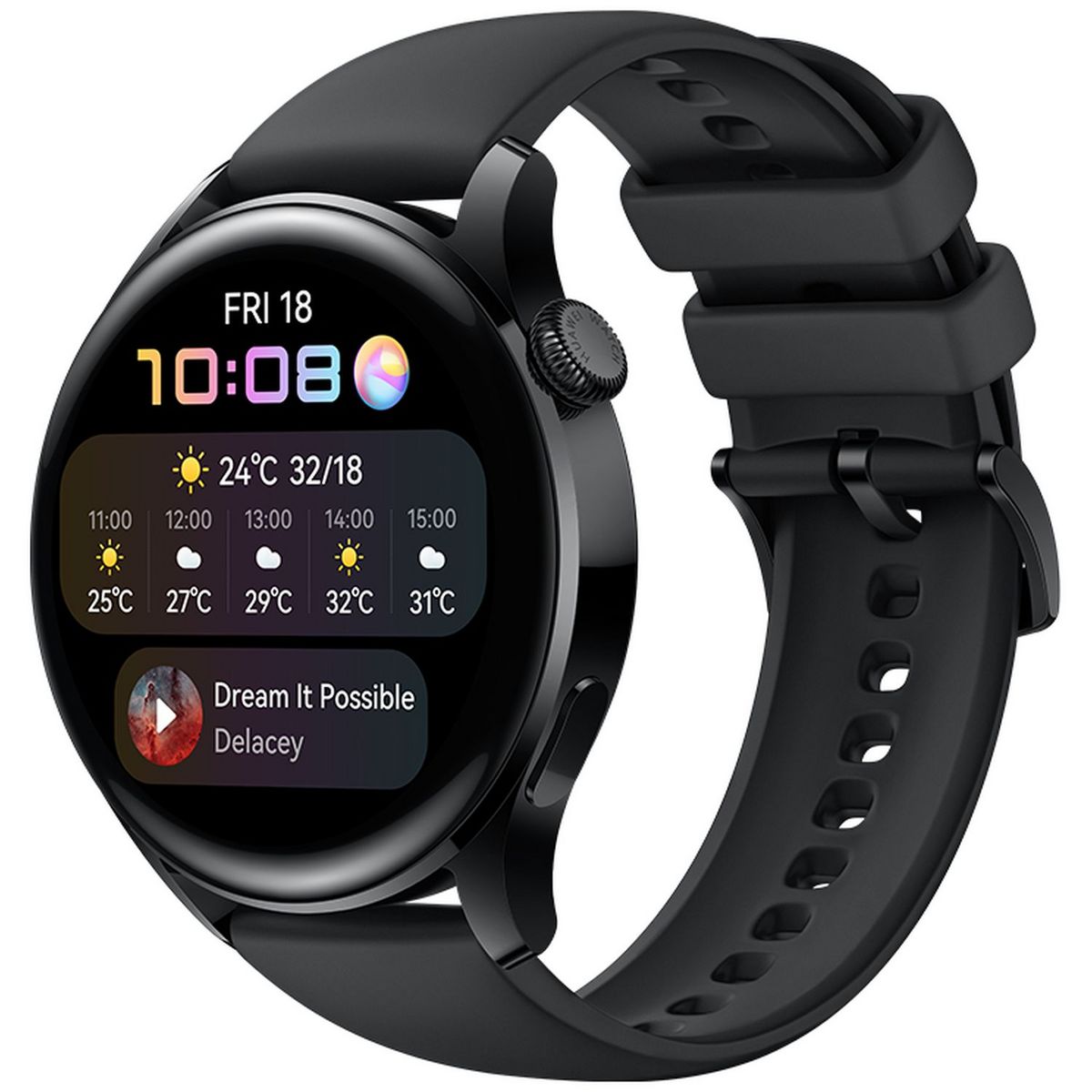 HUAWEI Montre connectée Watch 3 Active - Noir