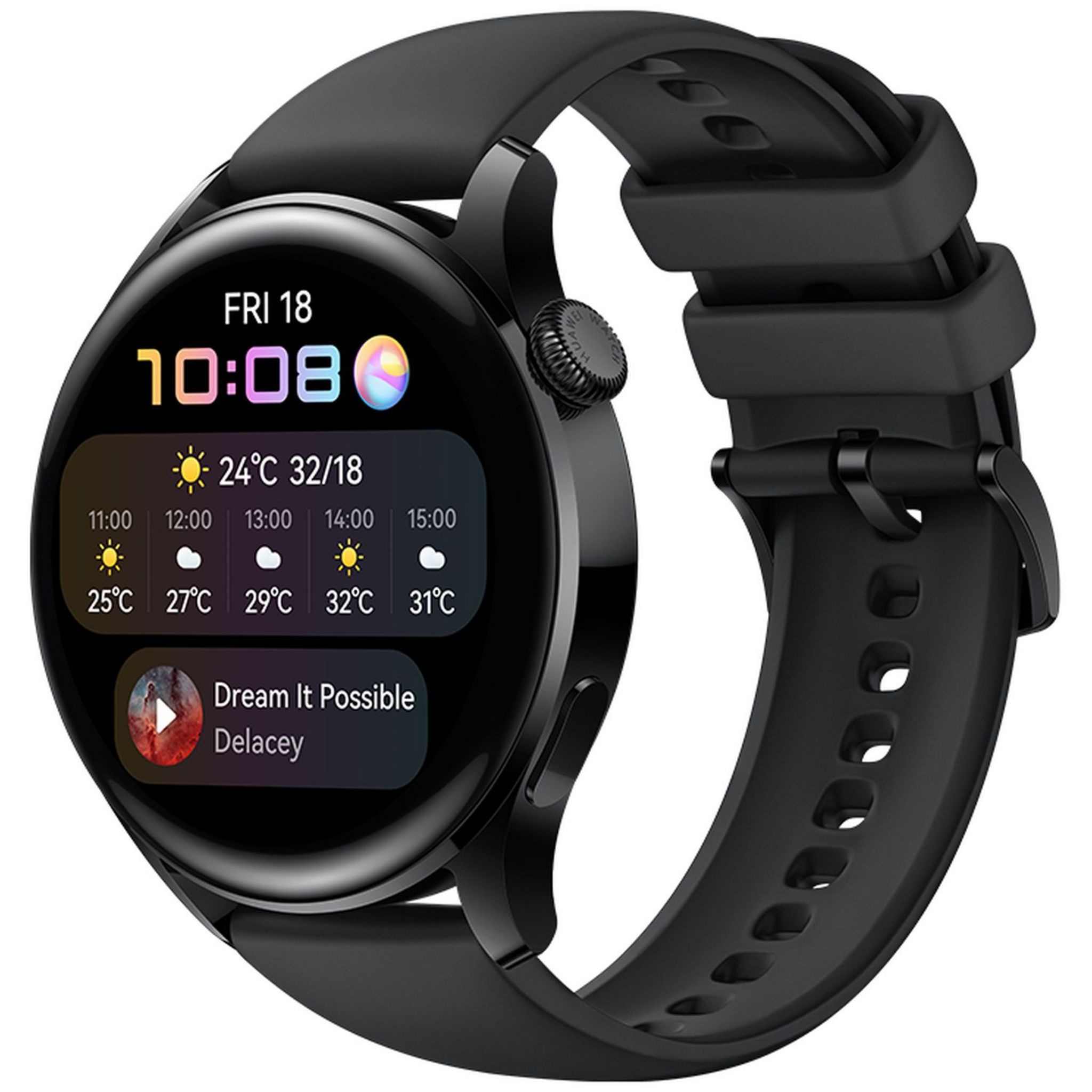 Voir la diapositive 2 : HUAWEI Montre connectée Watch 3 Active - Noir