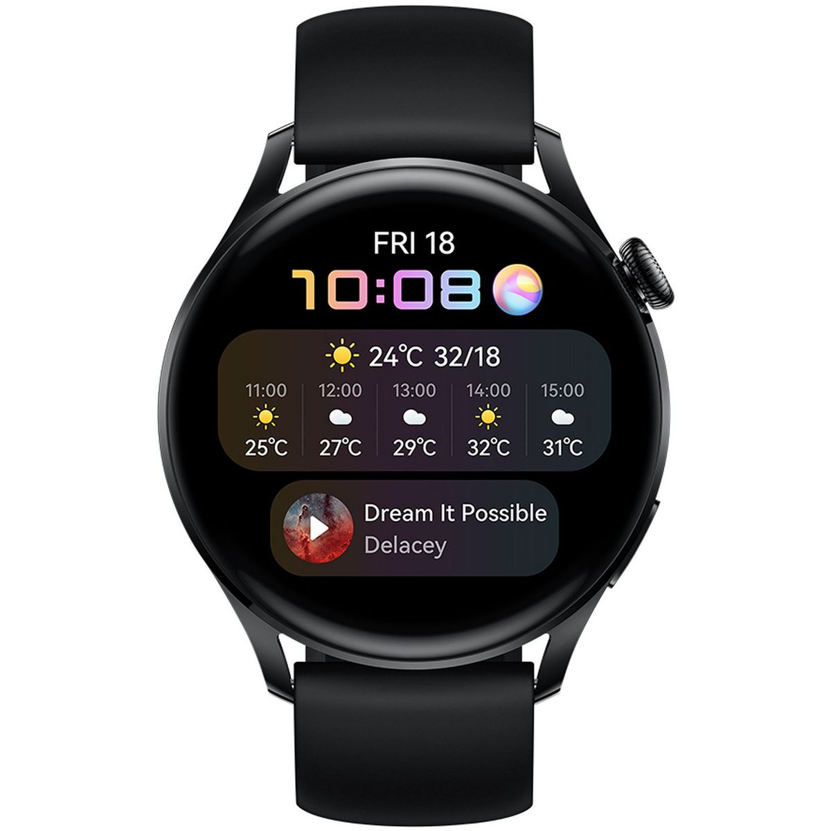 HUAWEI Montre connectée Watch 3 Active - Noir