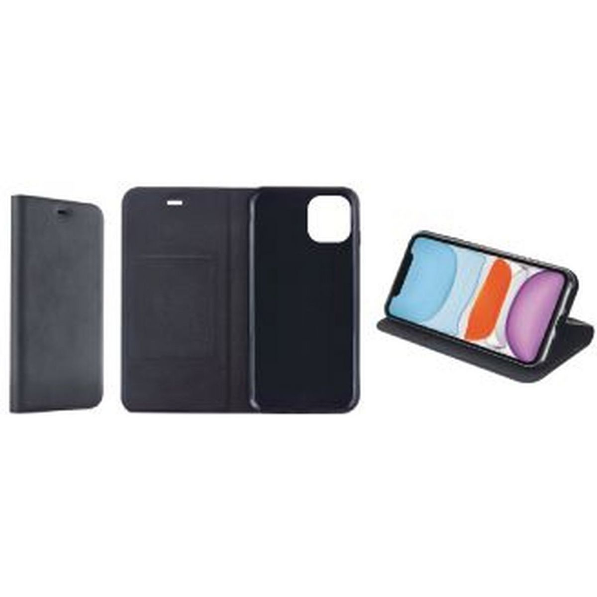 QILIVE Étui folio pour Apple iPhone 11 - Noir  