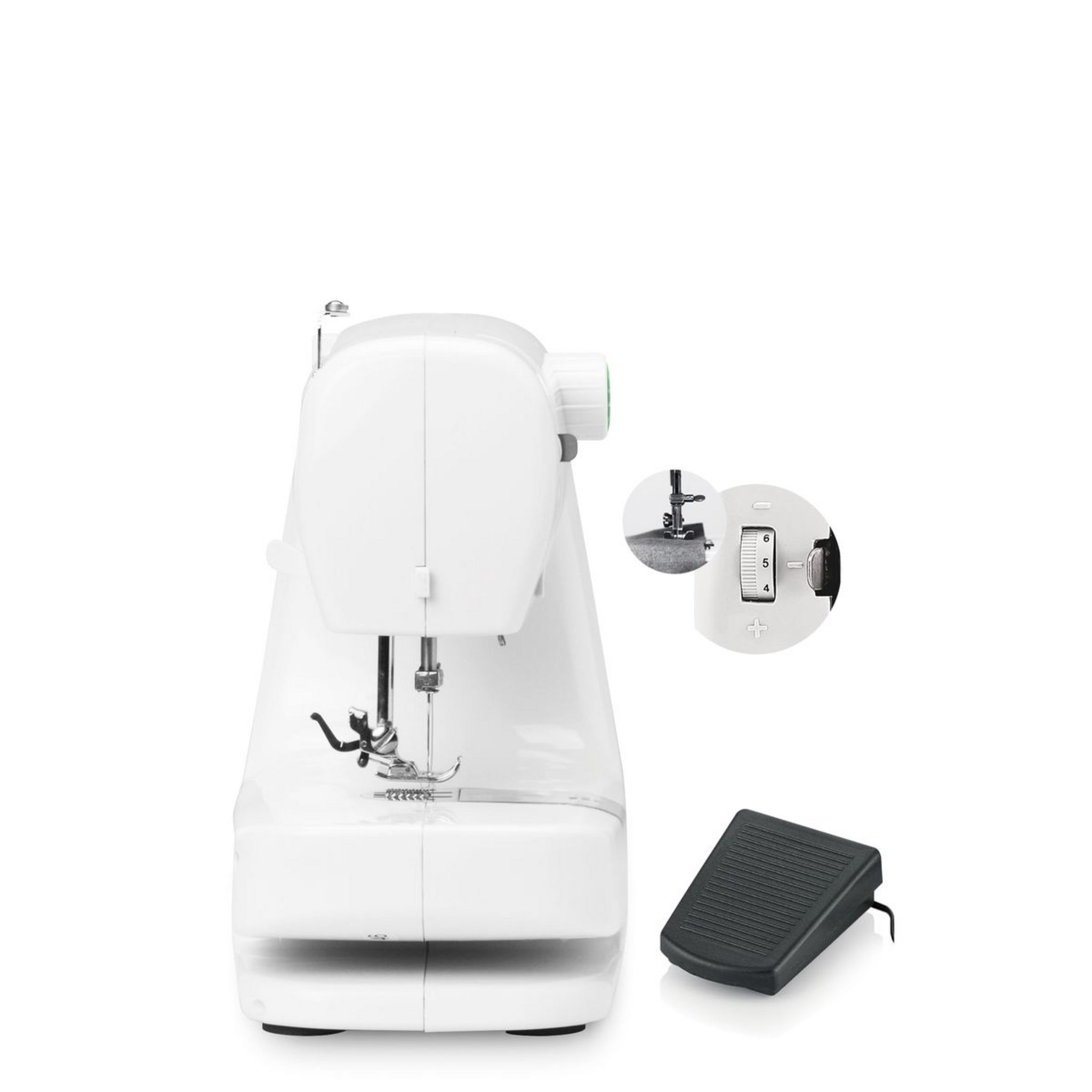 Voir la diapositive 2 : HARPER Machine à coudre MAC214 - Blanc