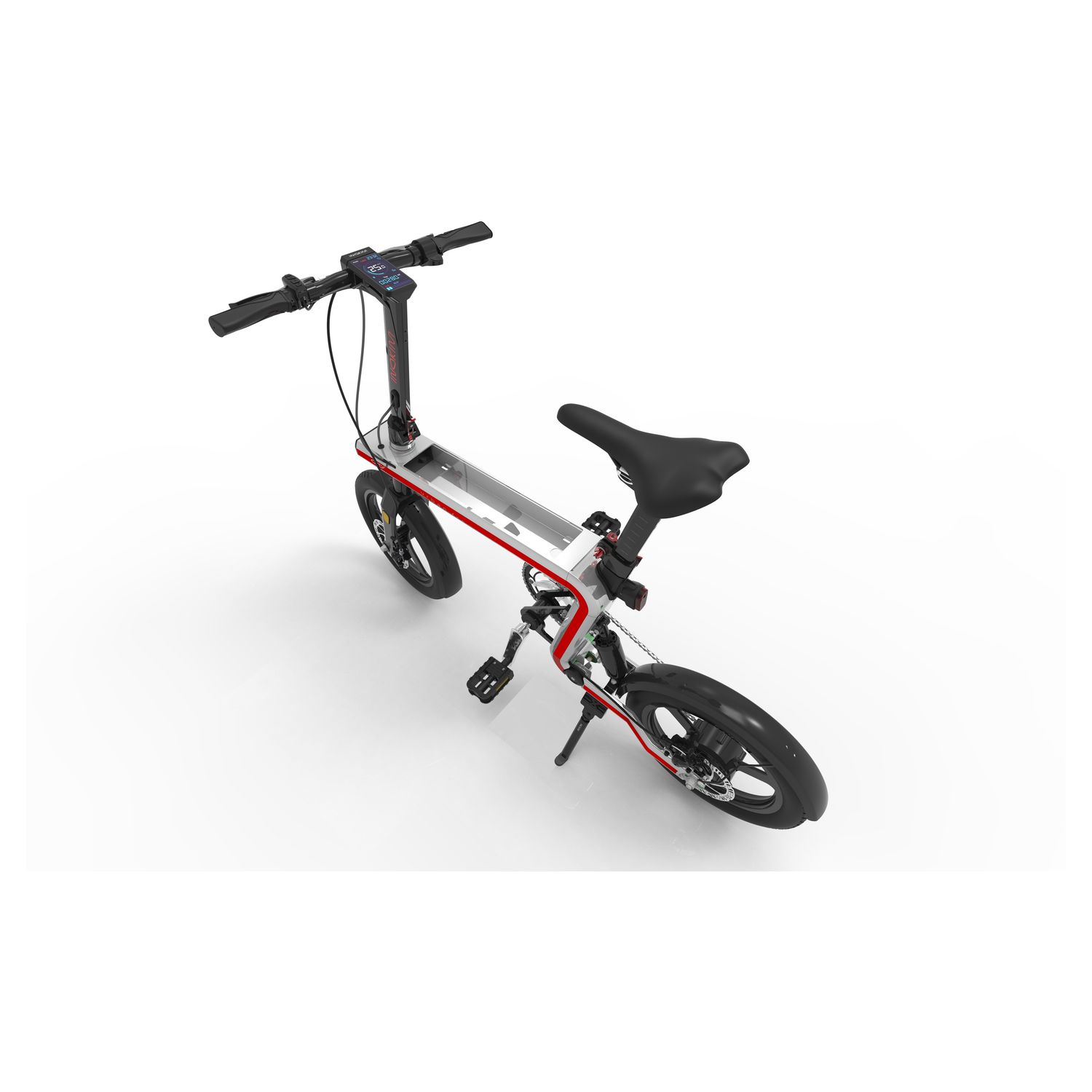 Voir la diapositive 2 : INOKIM Vélo électrique pliable Ozo-E Super - Gris/noir/rouge