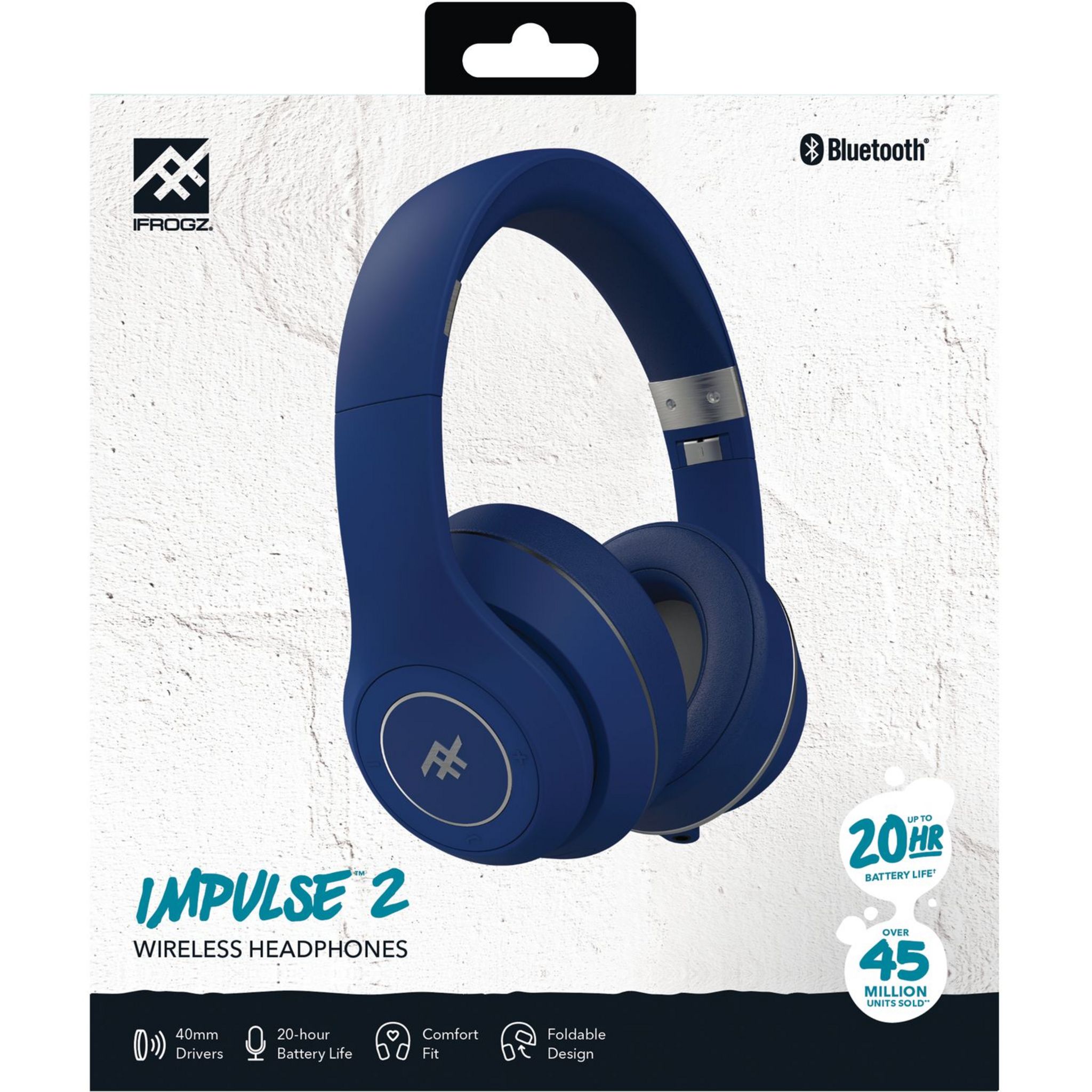 Voir la diapositive 2 : IFROGZ Casque audio Bluetooth - Impulse 2 - Bleu