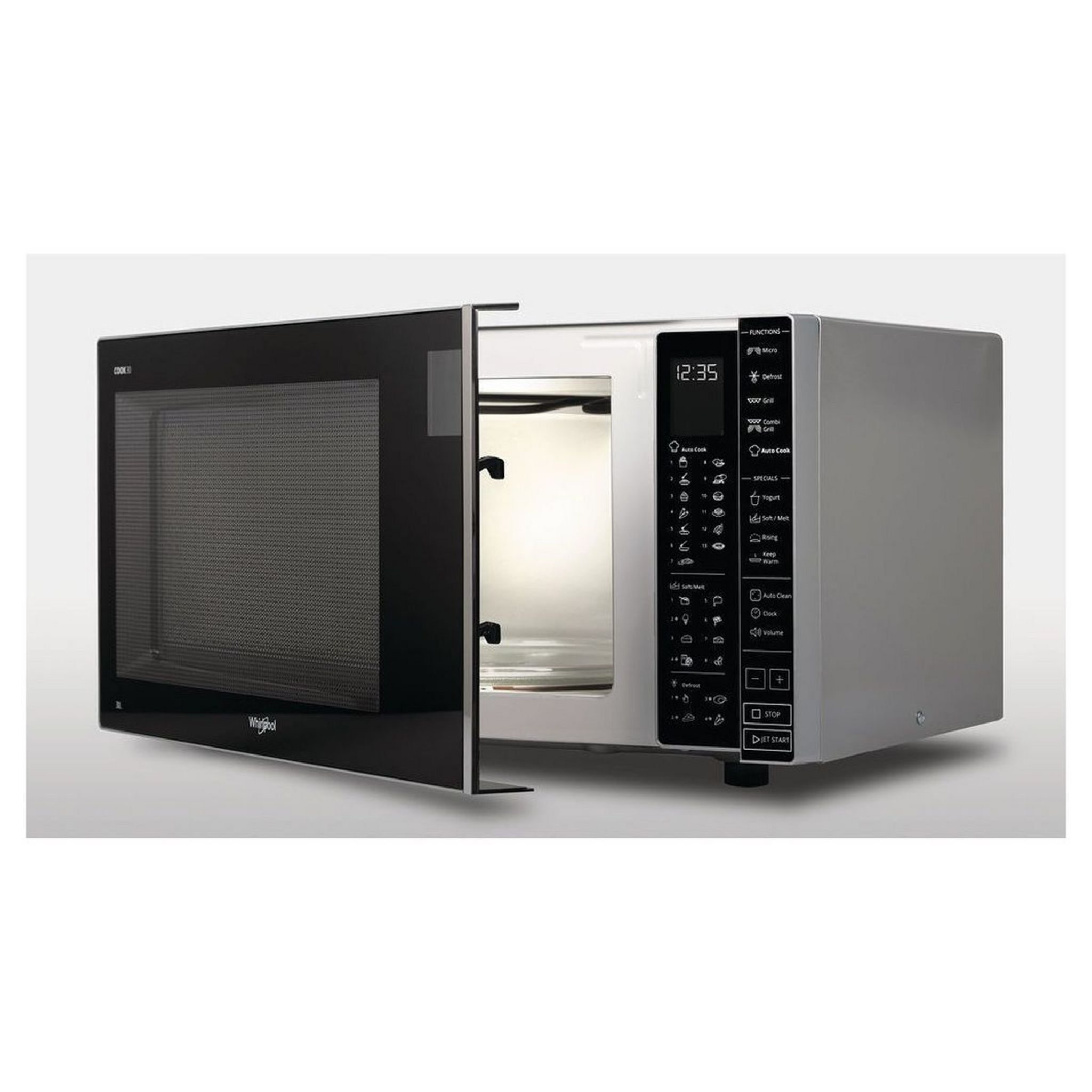 Voir la diapositive 4 : WHIRLPOOL Micro-ondes grill MWP303SB - 900 W - Capacité 30 L - Silver et noir