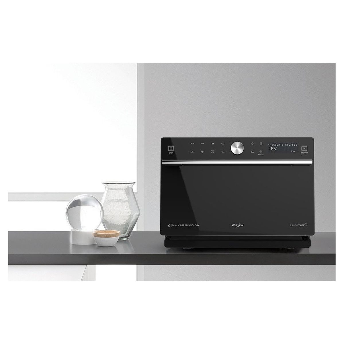 WHIRLPOOL Micro-ondes combiné MWP338SB - 900 W - Capacité 33 L - Silver