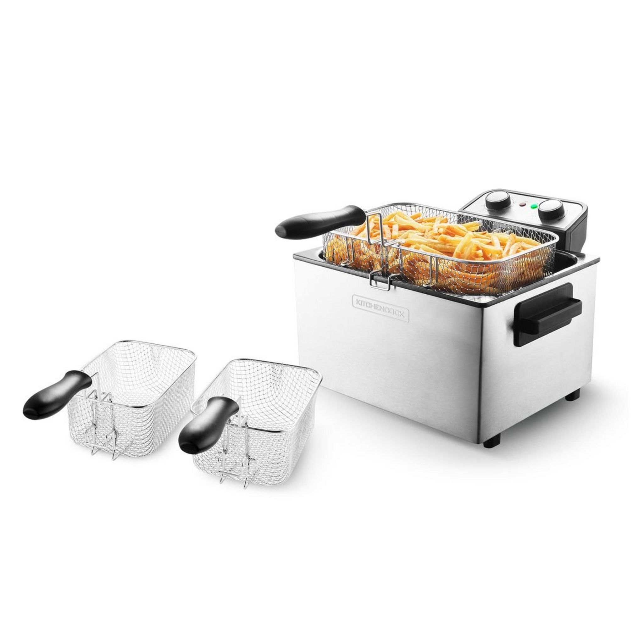 Voir la diapositive 6 : KITCHENCOOK Friteuse électrique semi professionnelle K-FRY_XL - Inox