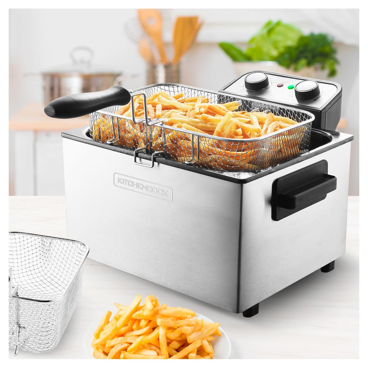 Voir la diapositive 8 : KITCHENCOOK Friteuse électrique semi professionnelle K-FRY_XL - Inox