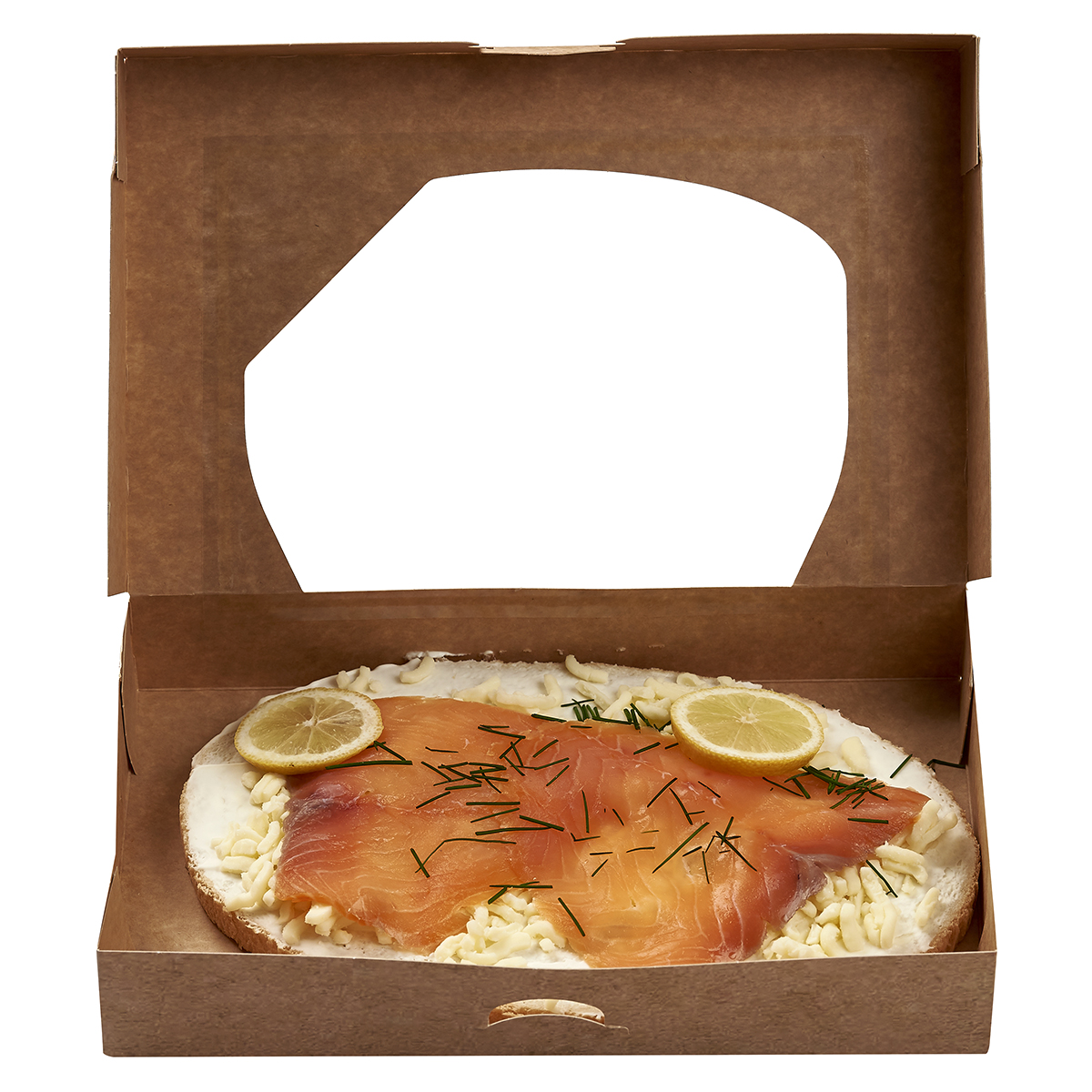 Voir la diapositive 2 : AUCHAN LE TRAITEUR Bruschetta crue au saumon 350g