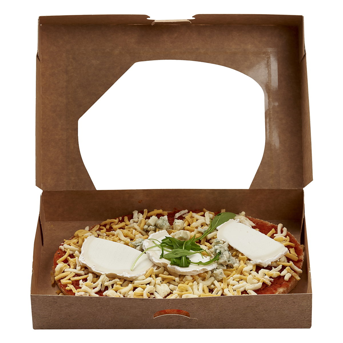 Voir la diapositive 2 : AUCHAN LE TRAITEUR Bruschetta crue 4 fromages 350g