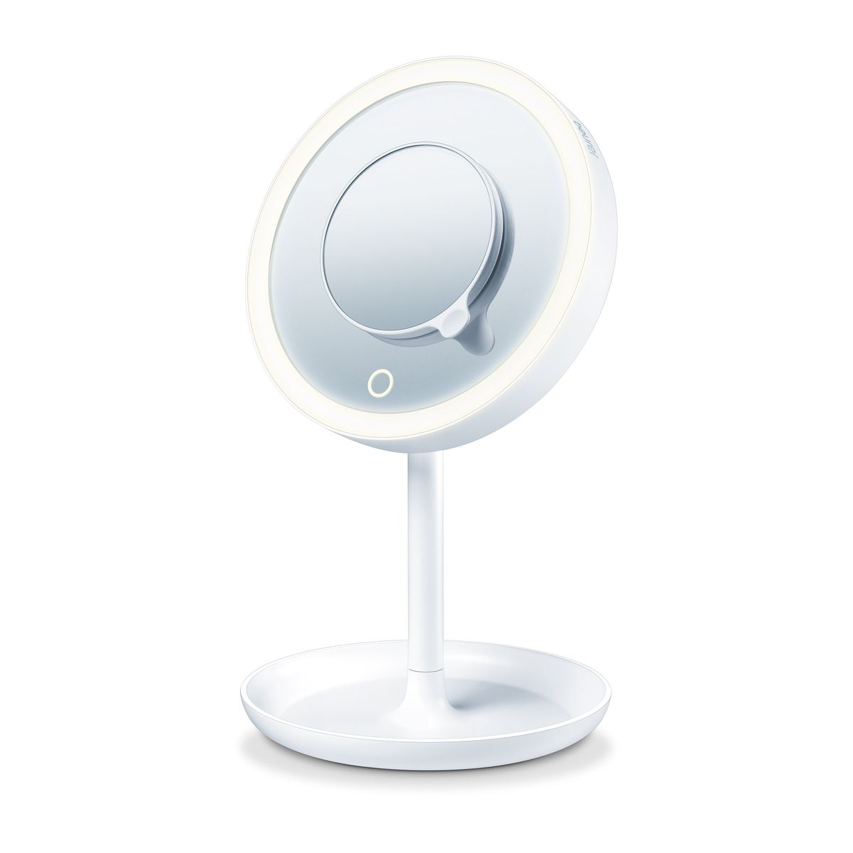 Voir la diapositive 2 : BEURER Miroir cosmétique éclairé BS 45 - Blanc