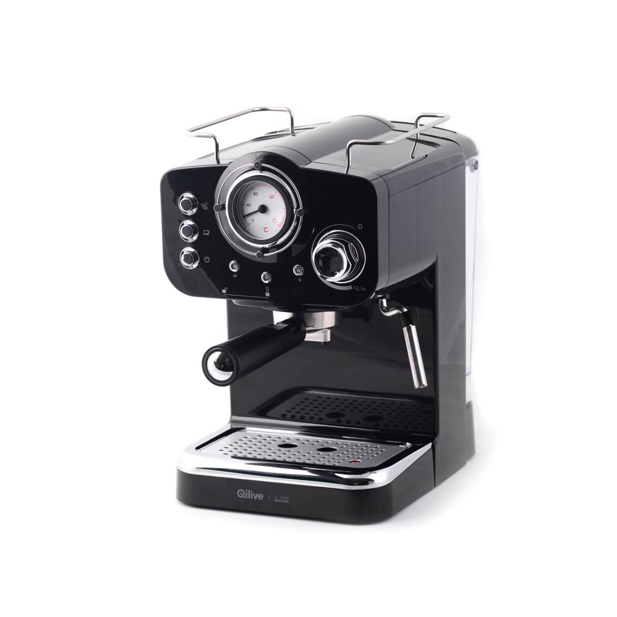 Cafetière à Dosettes Qilive Q.5014 – 1L, Noir – Reconditionnée Et Fonctionnelle
