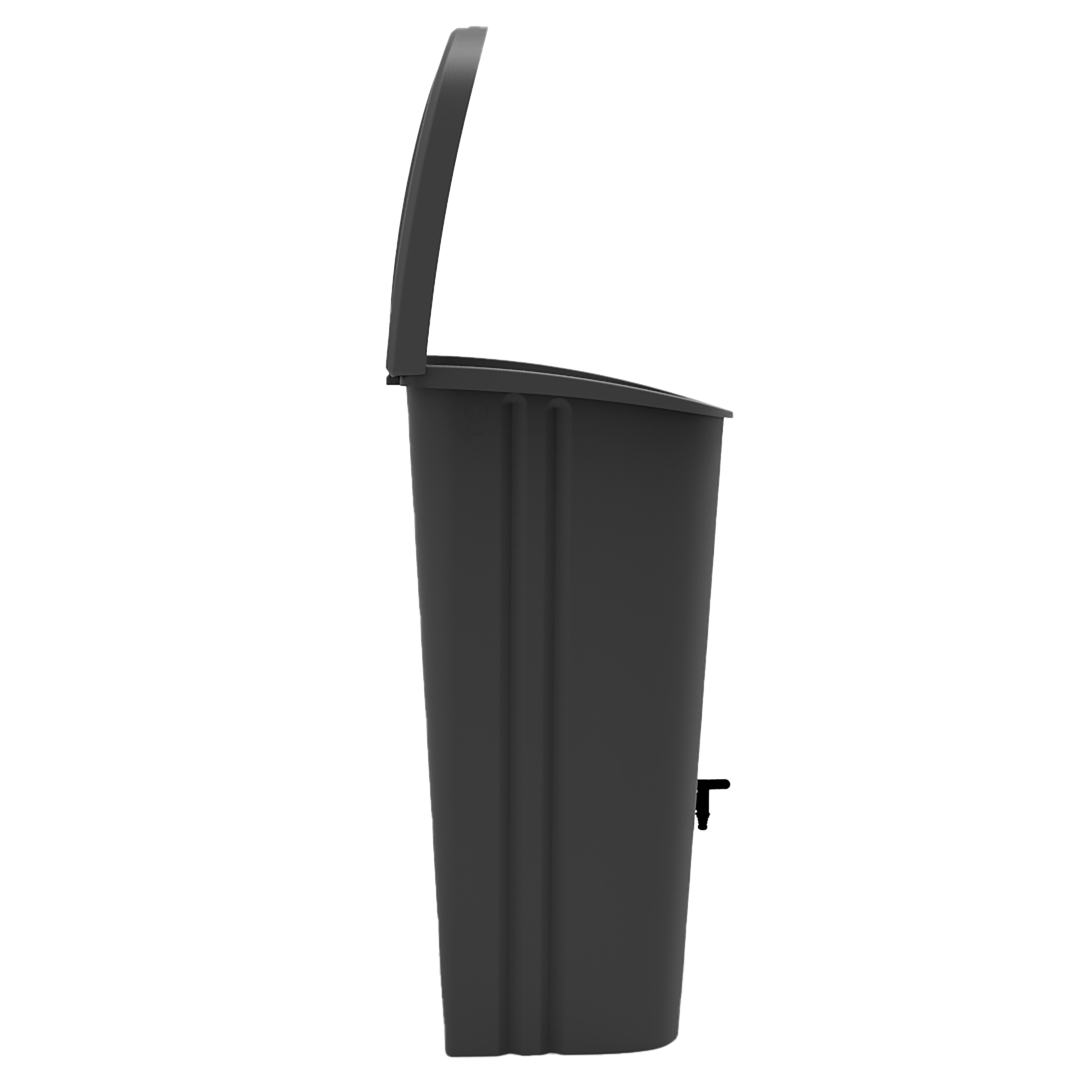 Voir la diapositive 3 : EDA PLASTIQUES Récupérateur d'eau Anthracite - 150L - RECUP DECO