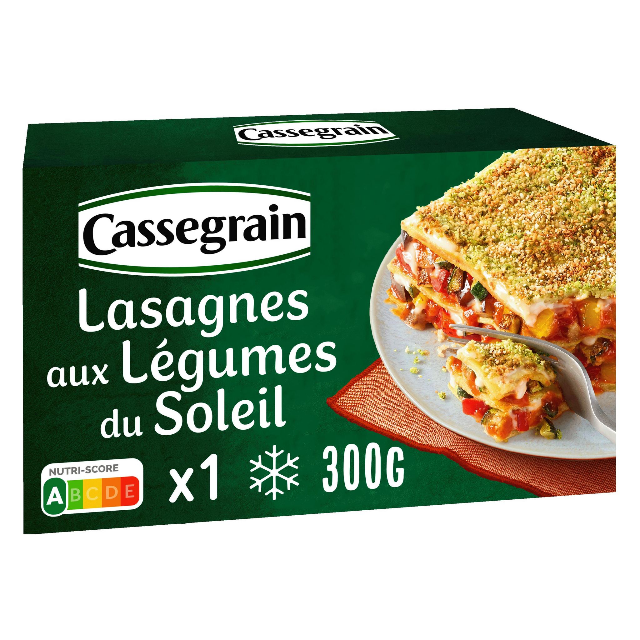 Voir la diapositive 2 : CASSEGRAIN Lasagnes aux légumes du soleil 1 portion 300g