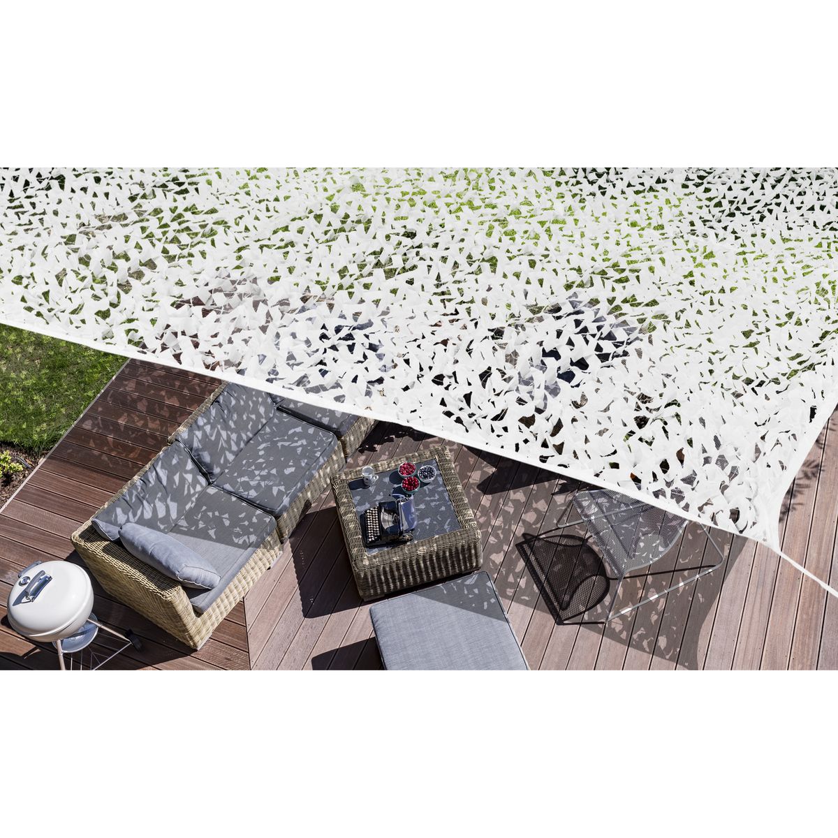 INKAZEN Voile d'ombrage blanche - 3x3m