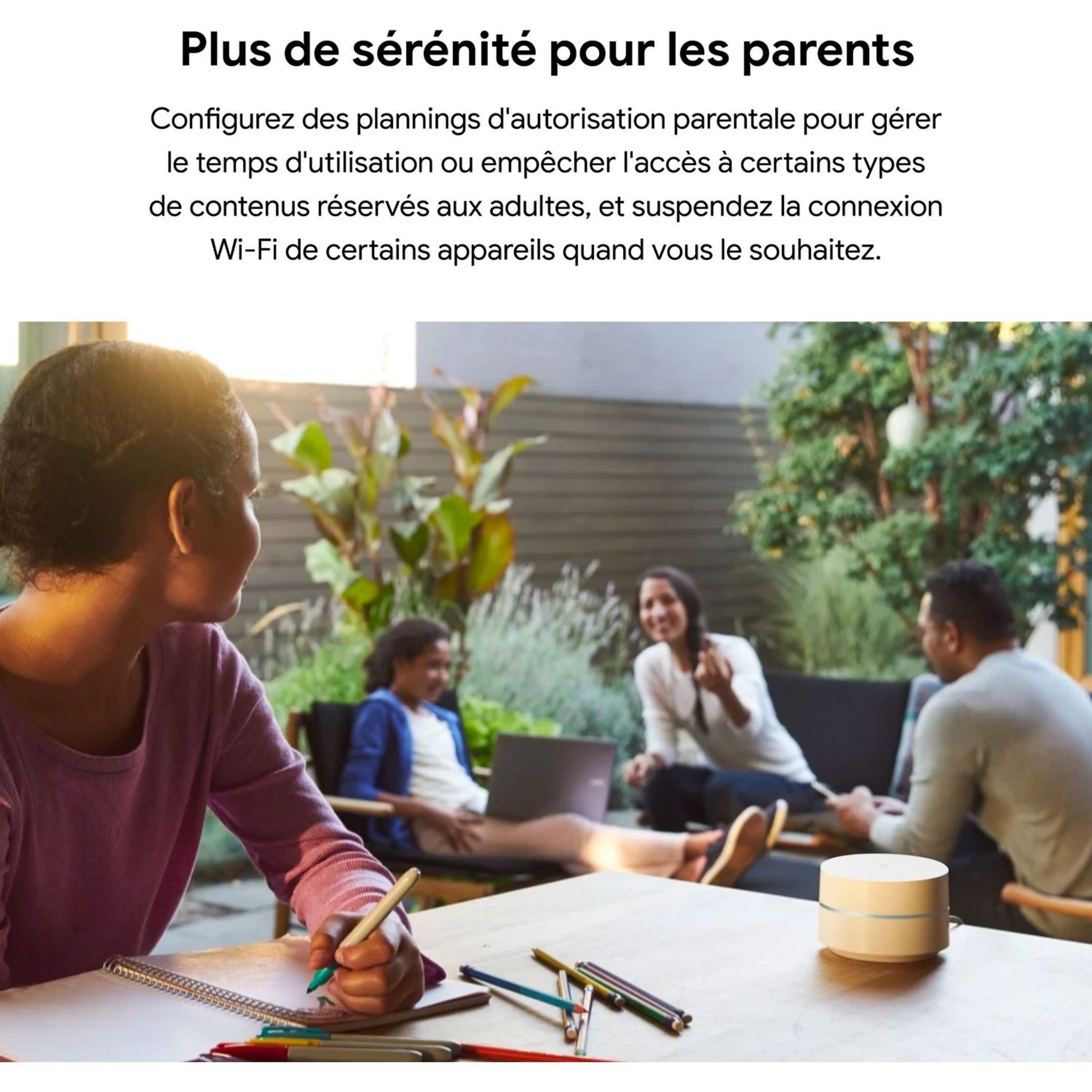 Voir la diapositive 3 : GOOGLE Répéteur Mesh Wifi Routeur - Pack 1 - Blanc