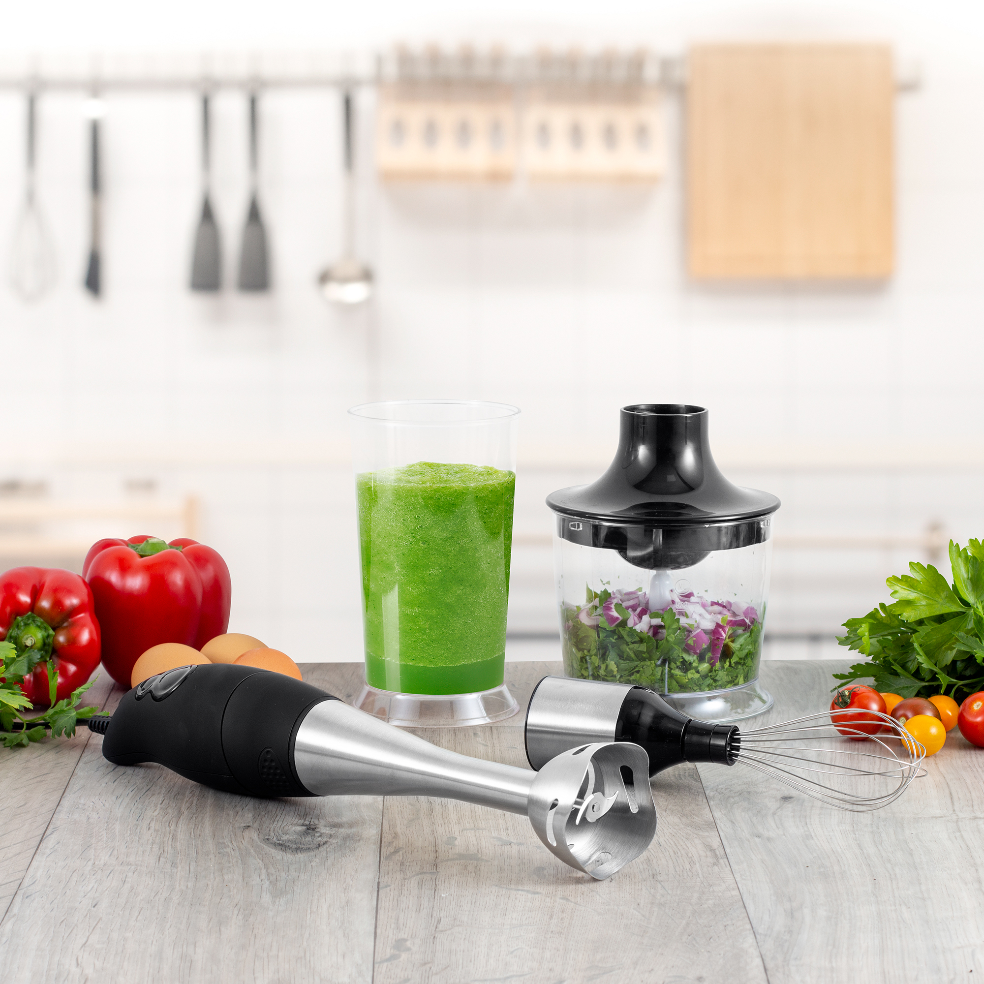 Voir la diapositive 8 : KITCHENCOOK Mixeur plongeant 3 en 1 MX700 - Noir