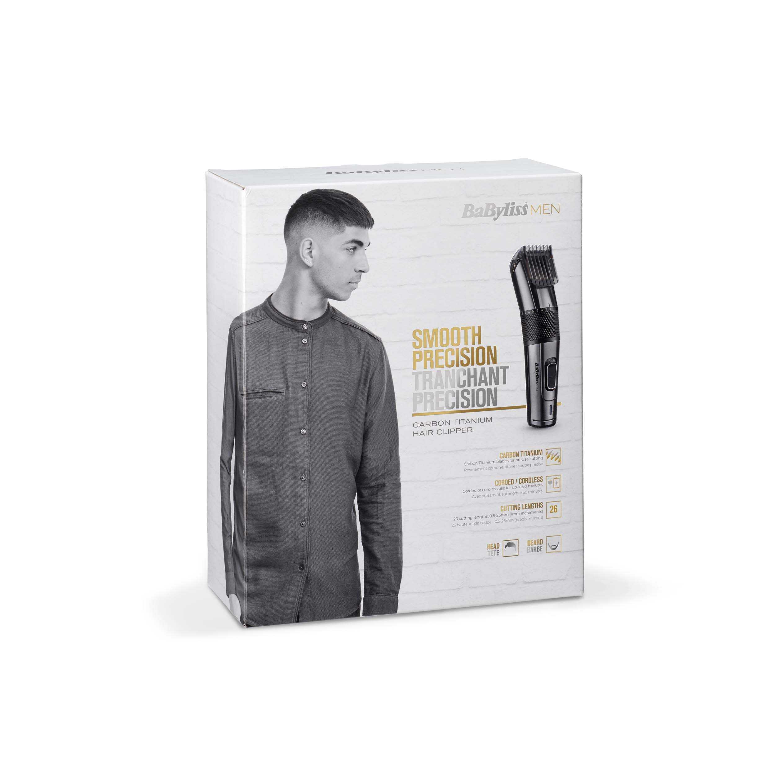 Voir la diapositive 3 : BABYLISS Tondeuse cheveux E978E - Gris