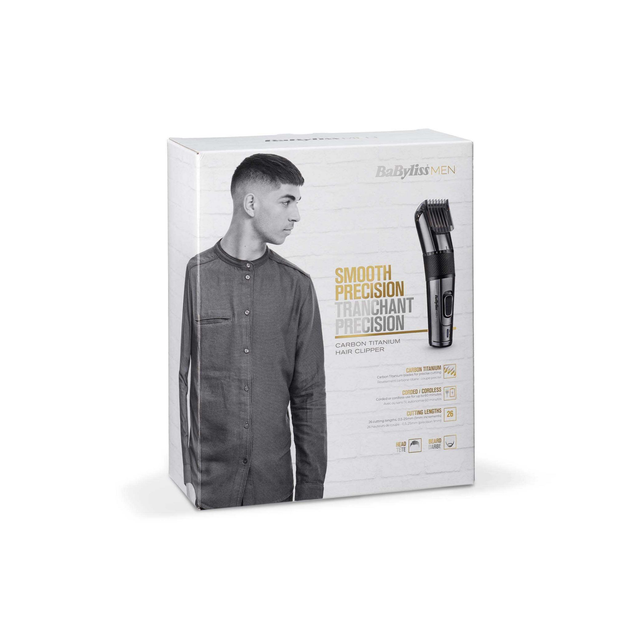 Voir la diapositive 3 : BABYLISS Tondeuse cheveux E978E - Gris