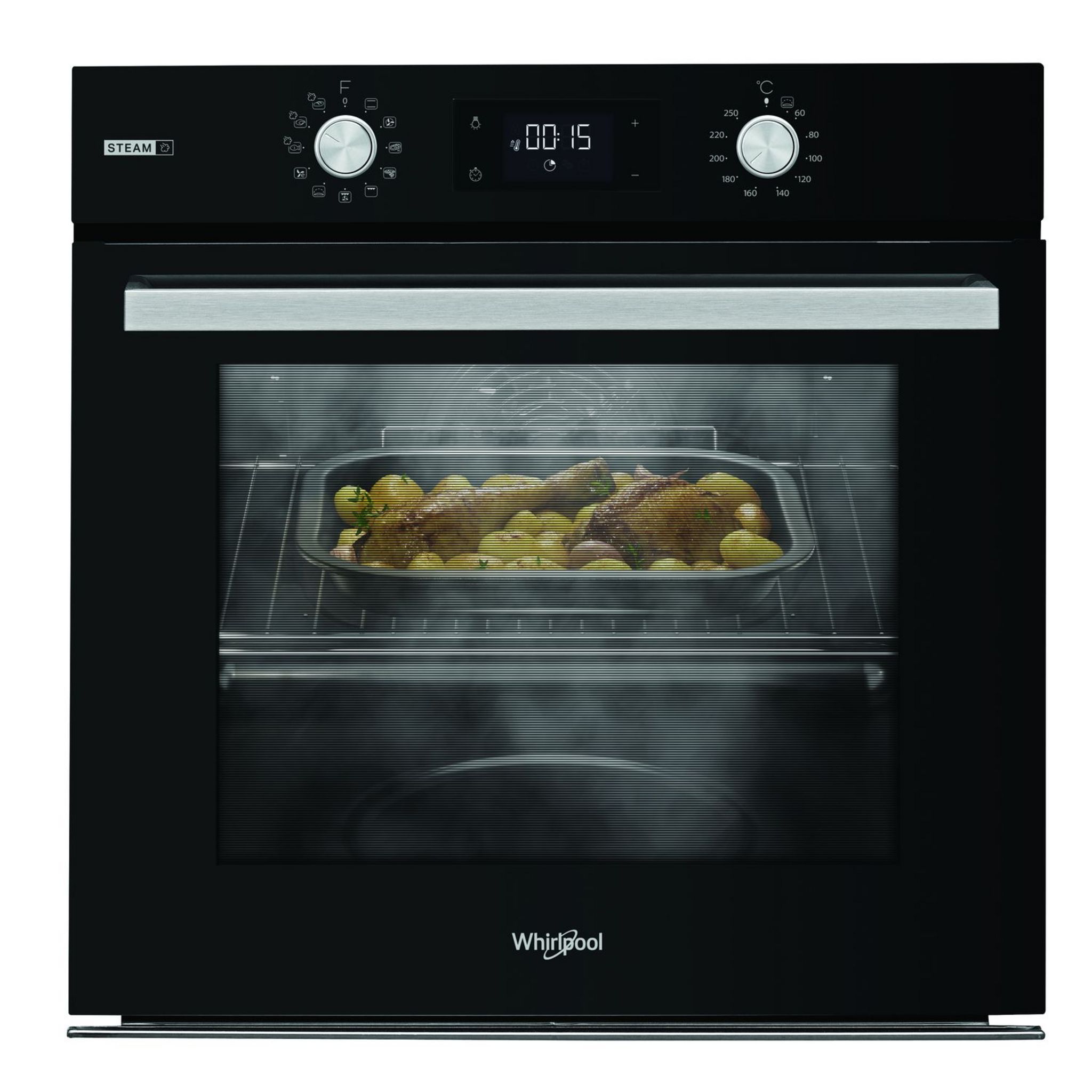 Voir la diapositive 6 : WHIRLPOOL Four encastrable OASKC8V1 BLG, 71 L, Multifonction, Nettoyage catalyse, A+