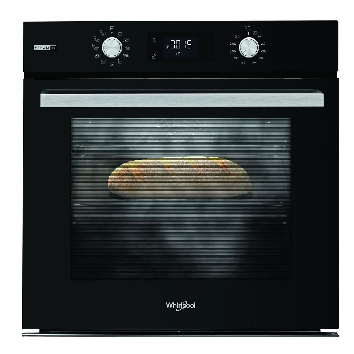 WHIRLPOOL Four encastrable OASKC8V1 BLG, 71 L, Multifonction, Nettoyage catalyse, A+