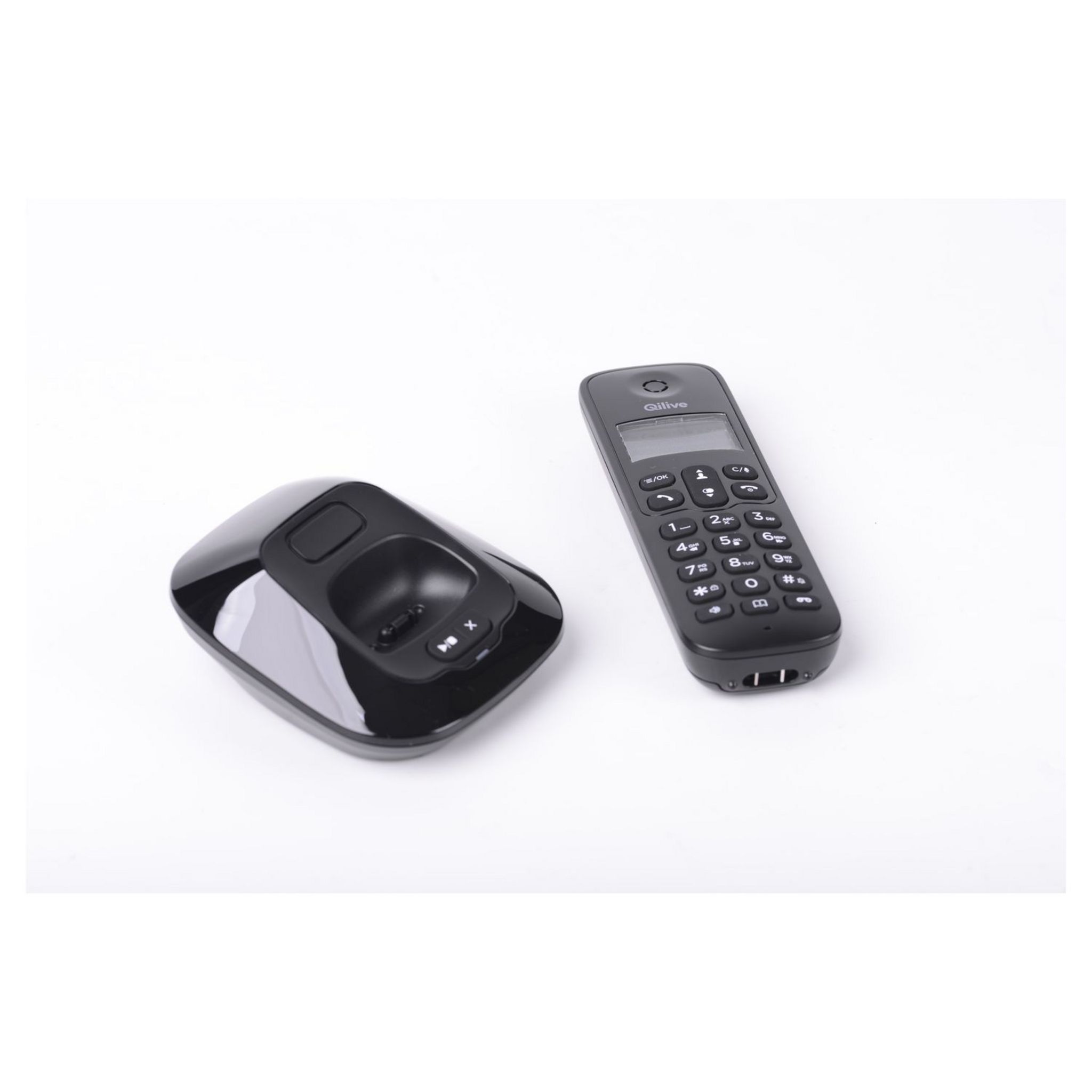 Voir la diapositive 2 : QILIVE Q.4438 sans fil - Répondeur - Noir