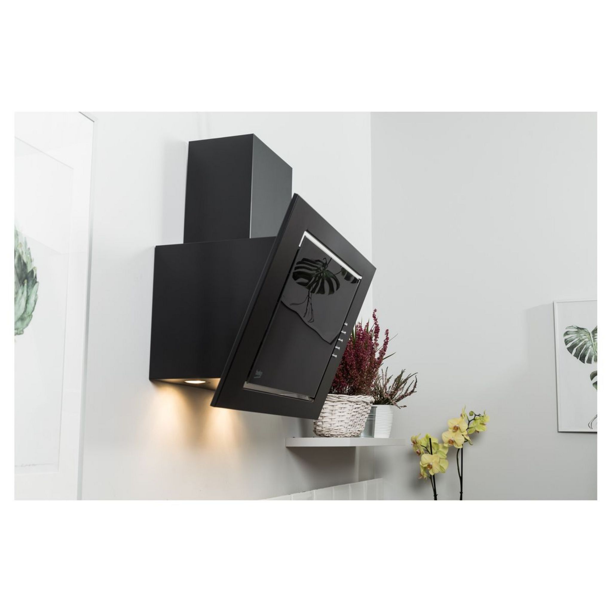 Voir la diapositive 4 : BEKO Hotte murale HCA62321B, Évacuation et recyclage, 59.6 cm, Débit d'air 310 m3/h