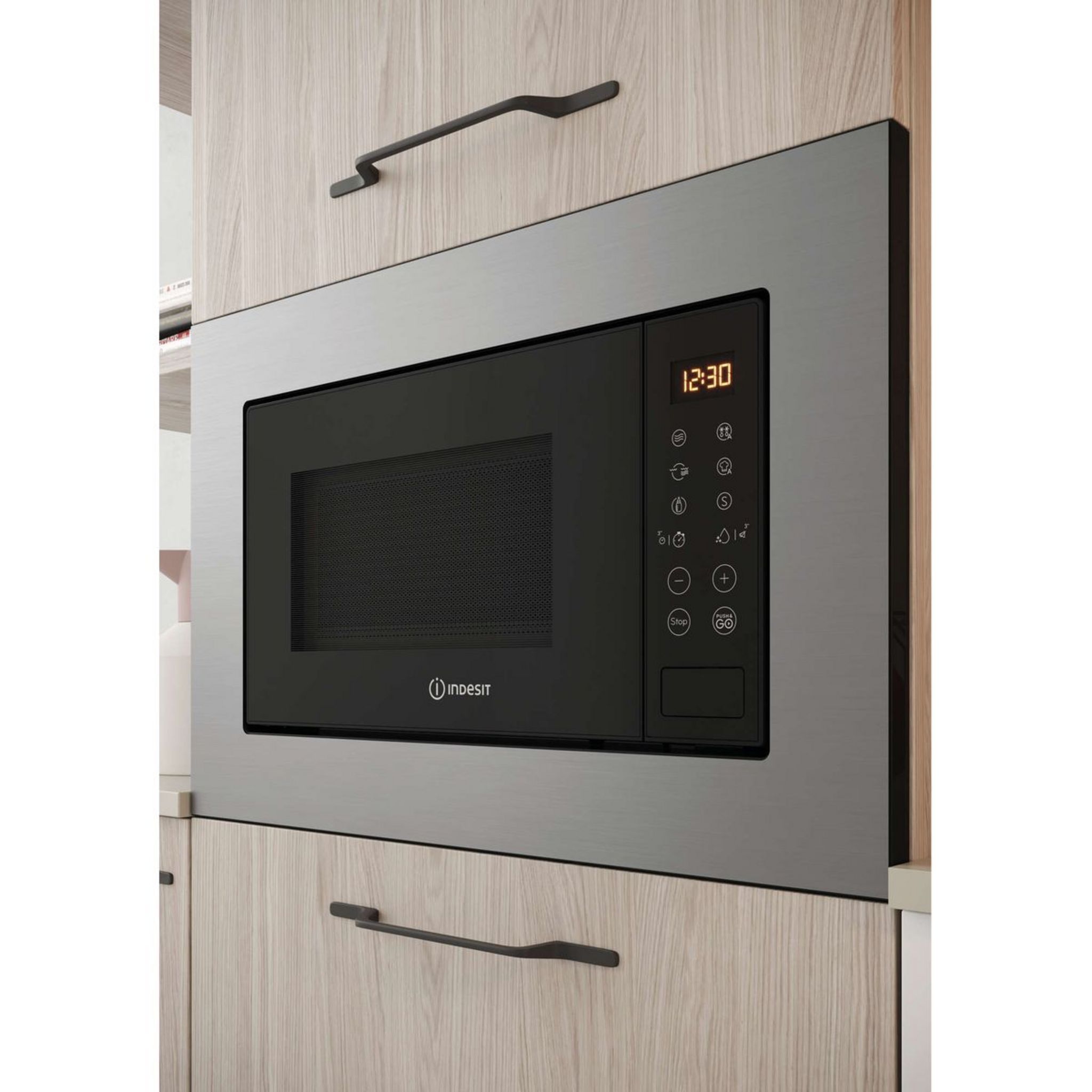 Voir la diapositive 2 : INDESIT Micro onde encastrable grill MWI120GX - Capacité 20 L