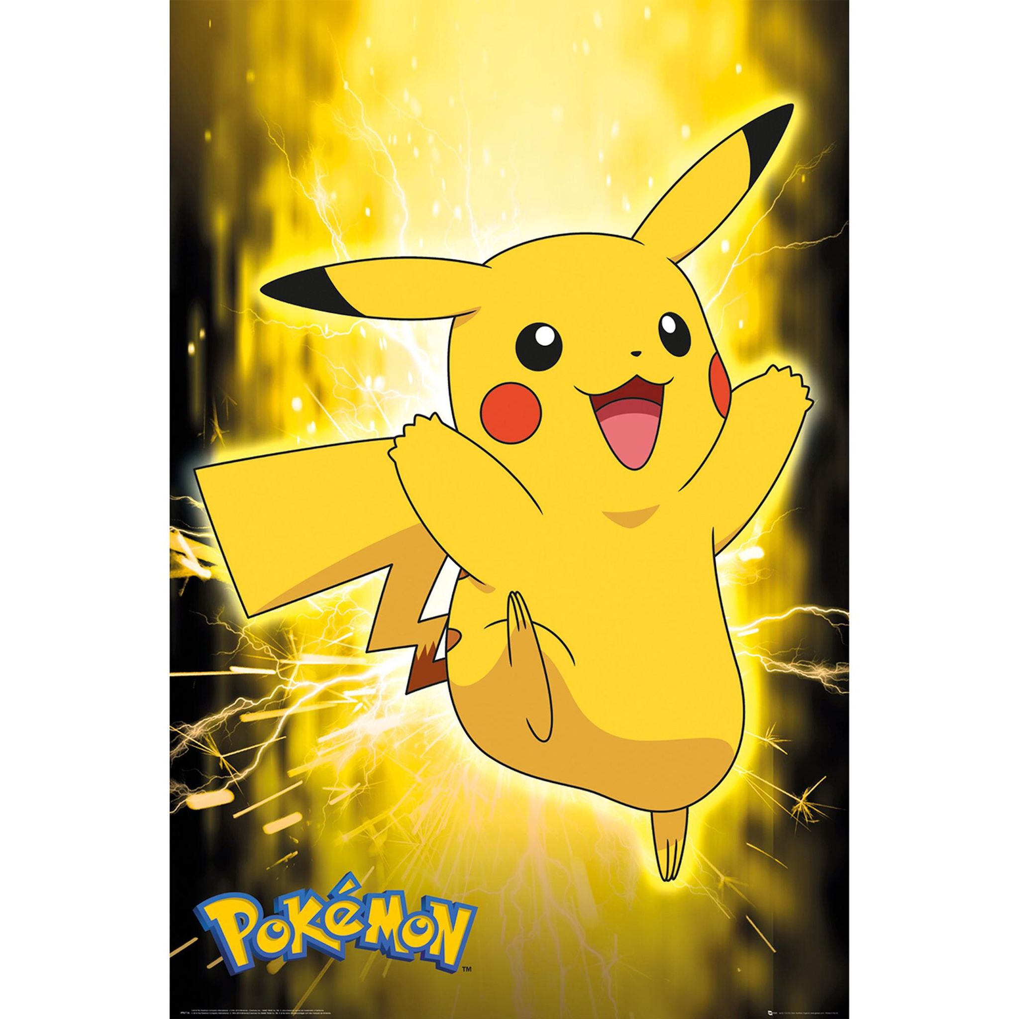 ABYSTYLE Poster Pikachu Néon 91,5 x 61 cm - Pokémon