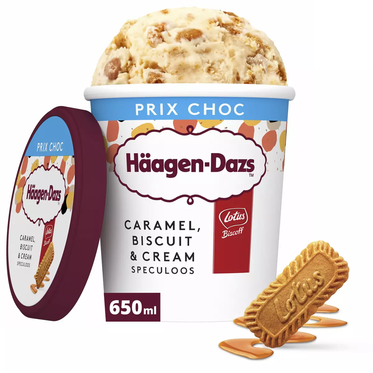 HAAGEN DAZS Pot de crème glacée caramel biscuit spéculoos 560g