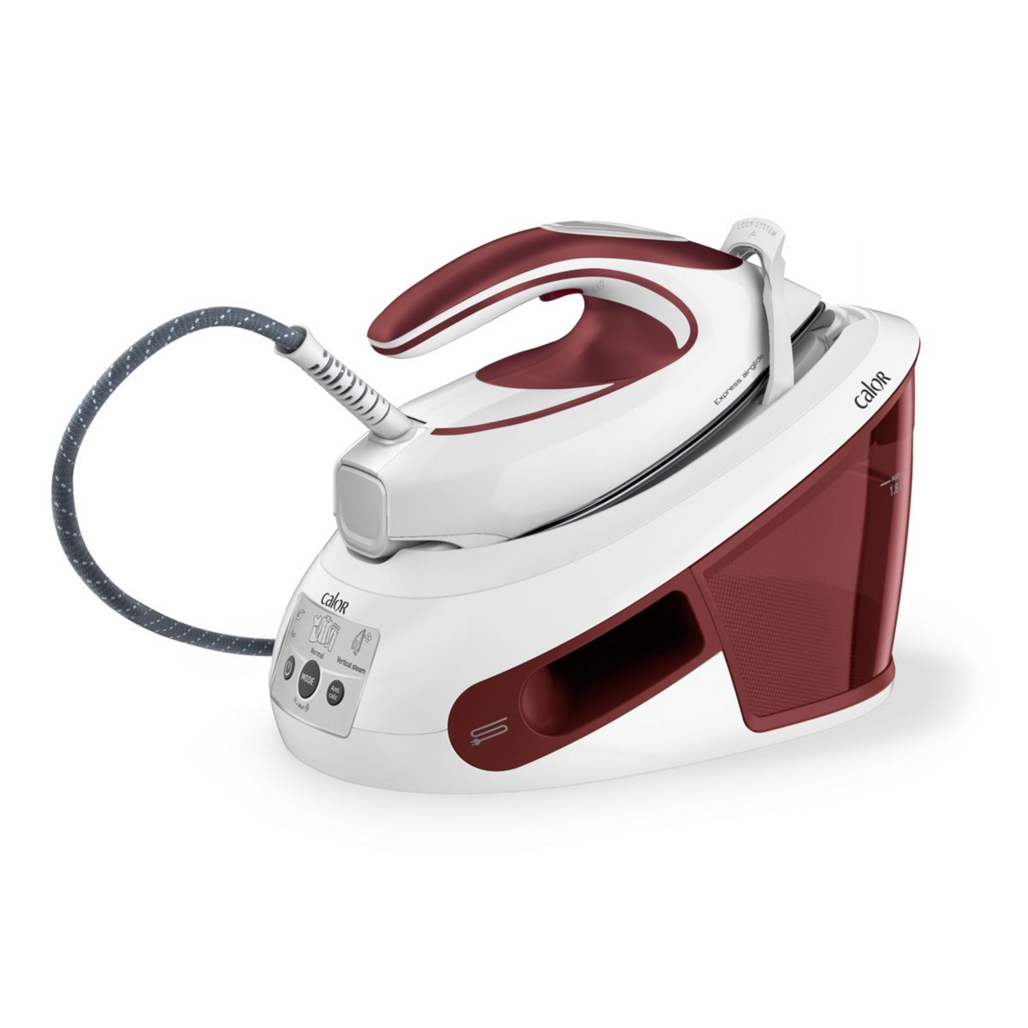 Voir la diapositive 2 : CALOR Centrale vapeur SV8025CO - Rouge et blanc