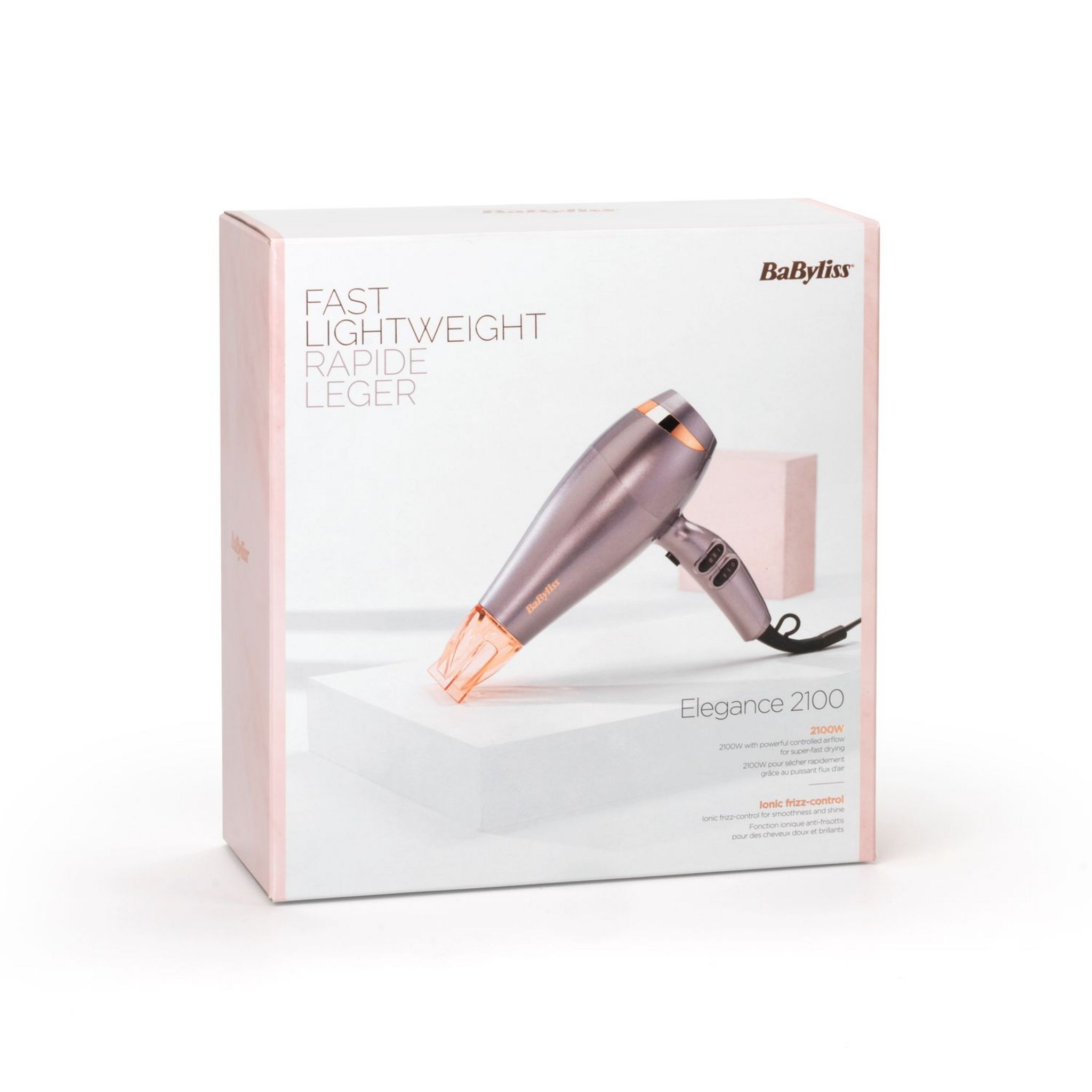 Voir la diapositive 5 : BABYLISS Sèche cheveux fonction ionique 5336NPE - Gris lumière