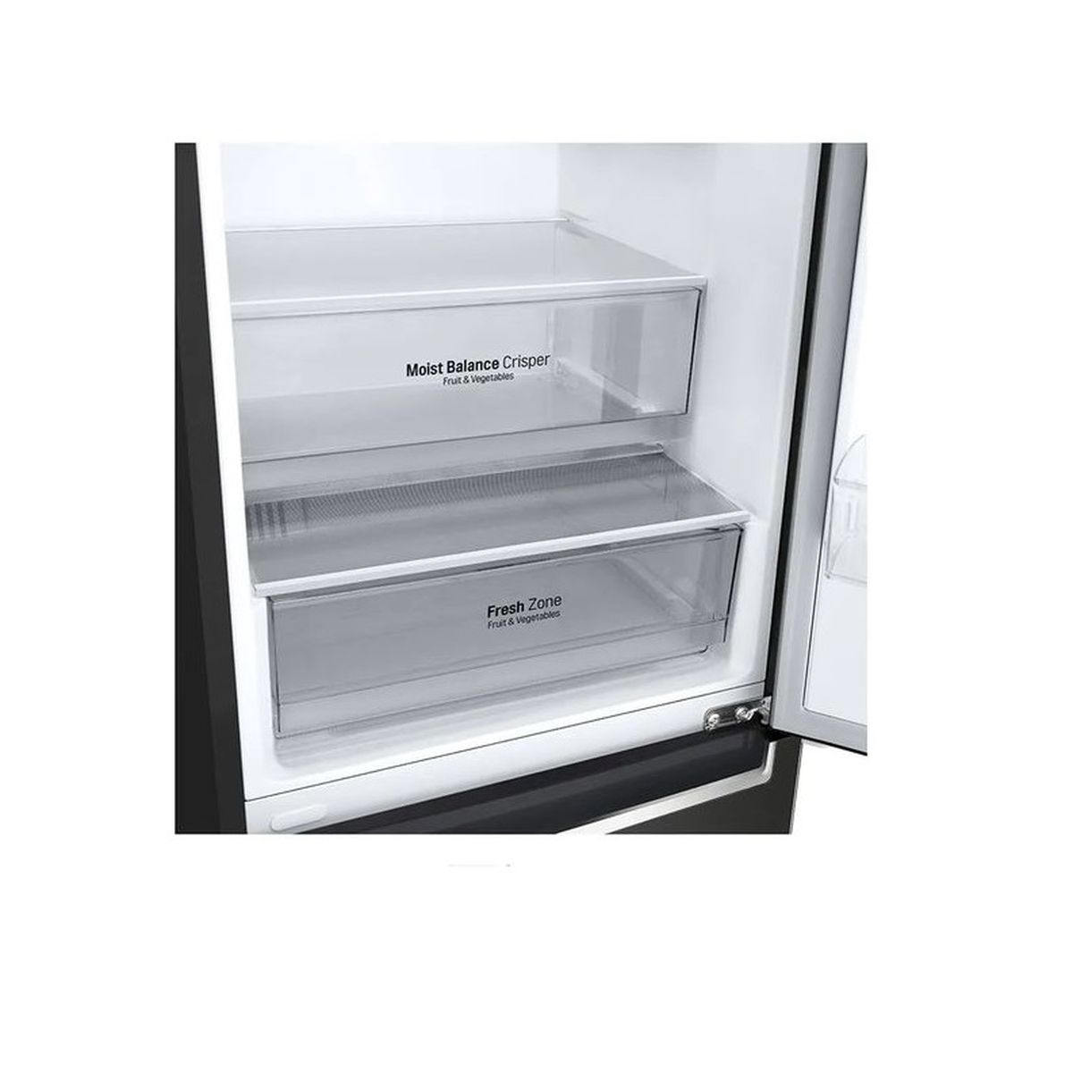 Voir la diapositive 2 : LG Réfrigérateur combiné GBB61BLJMN, 341 L, Froid ventilé No frost
