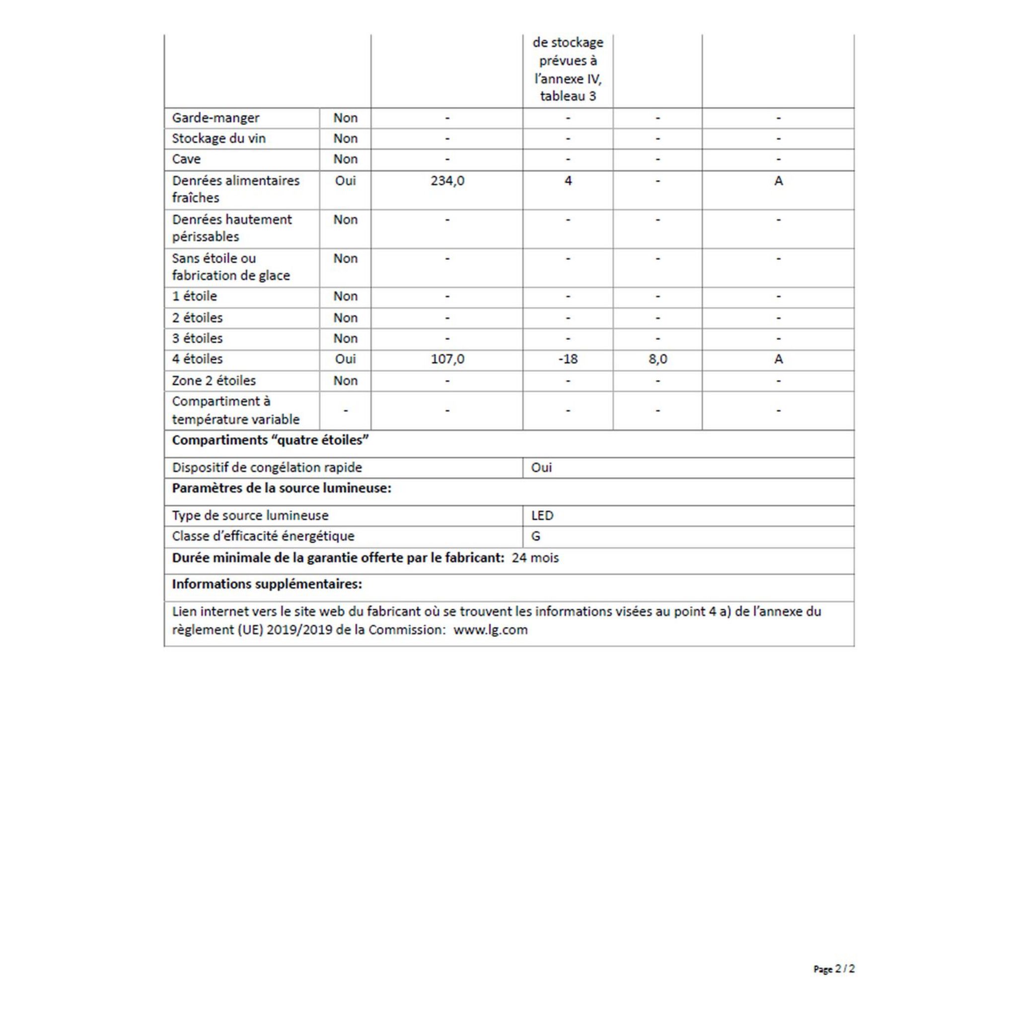 Voir la diapositive 5 : LG Réfrigérateur combiné GBB61BLJMN, 341 L, Froid ventilé No frost