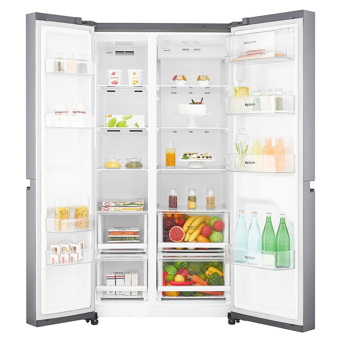 Voir la diapositive 3 : LG Réfrigérateur américain GSB760PZXZ, 642 L, Froid ventilé No frost