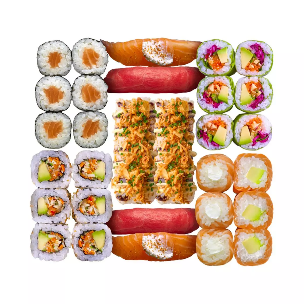 Plateau sushis festifs (38 un)