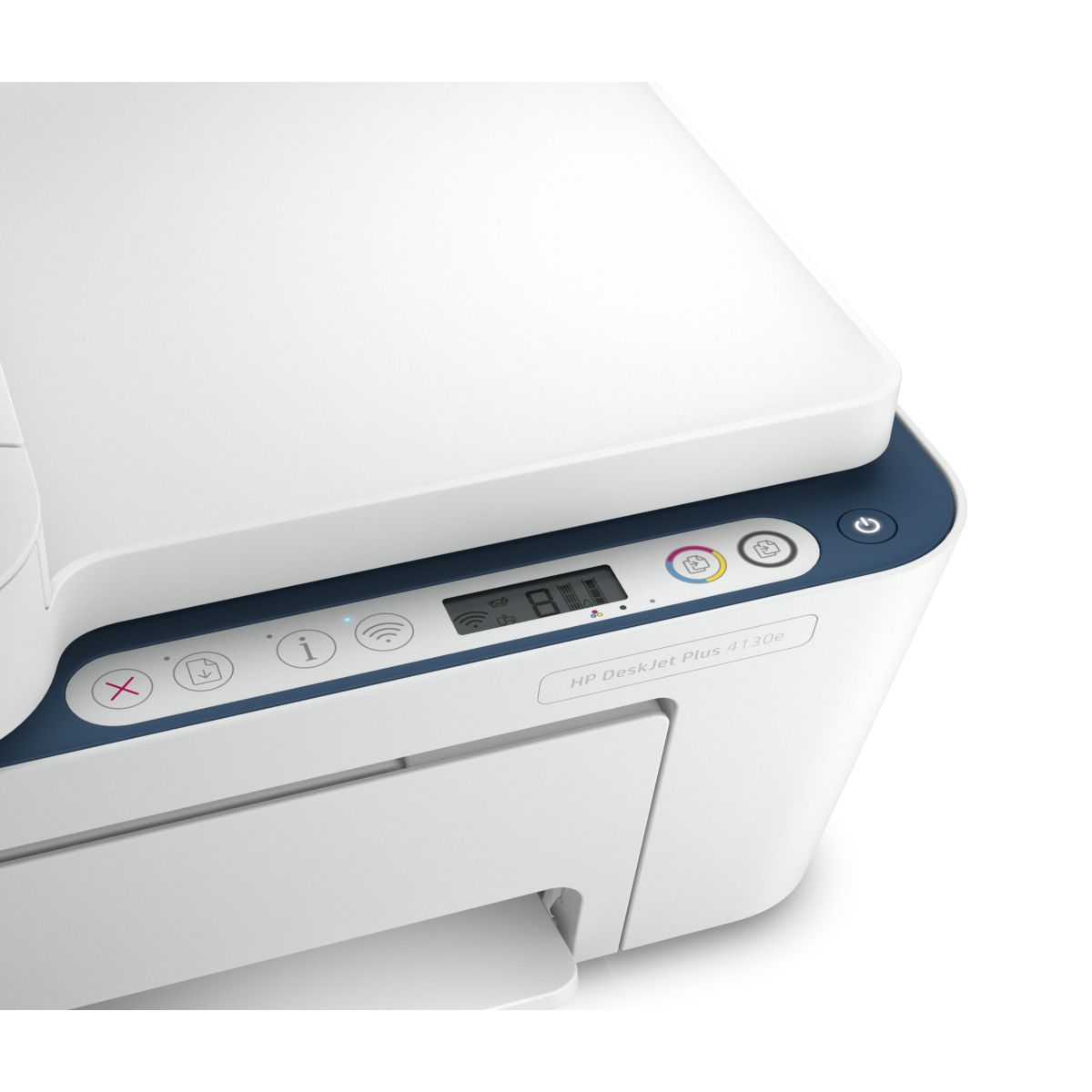 HP Imprimante multifonction Deskjet 4130e - Blanc et bleu - Compatible Instant Ink