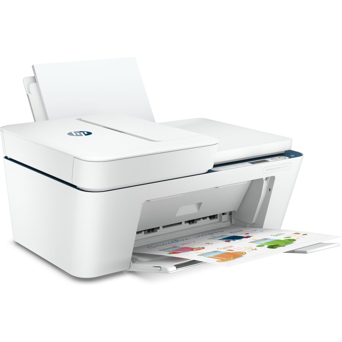 HP Imprimante multifonction Deskjet 4130e - Blanc et bleu - Compatible Instant Ink