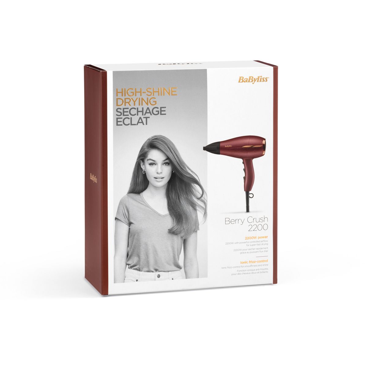 BABYLISS Sèche cheveux fonction ionique 5753PE - Bordeaux