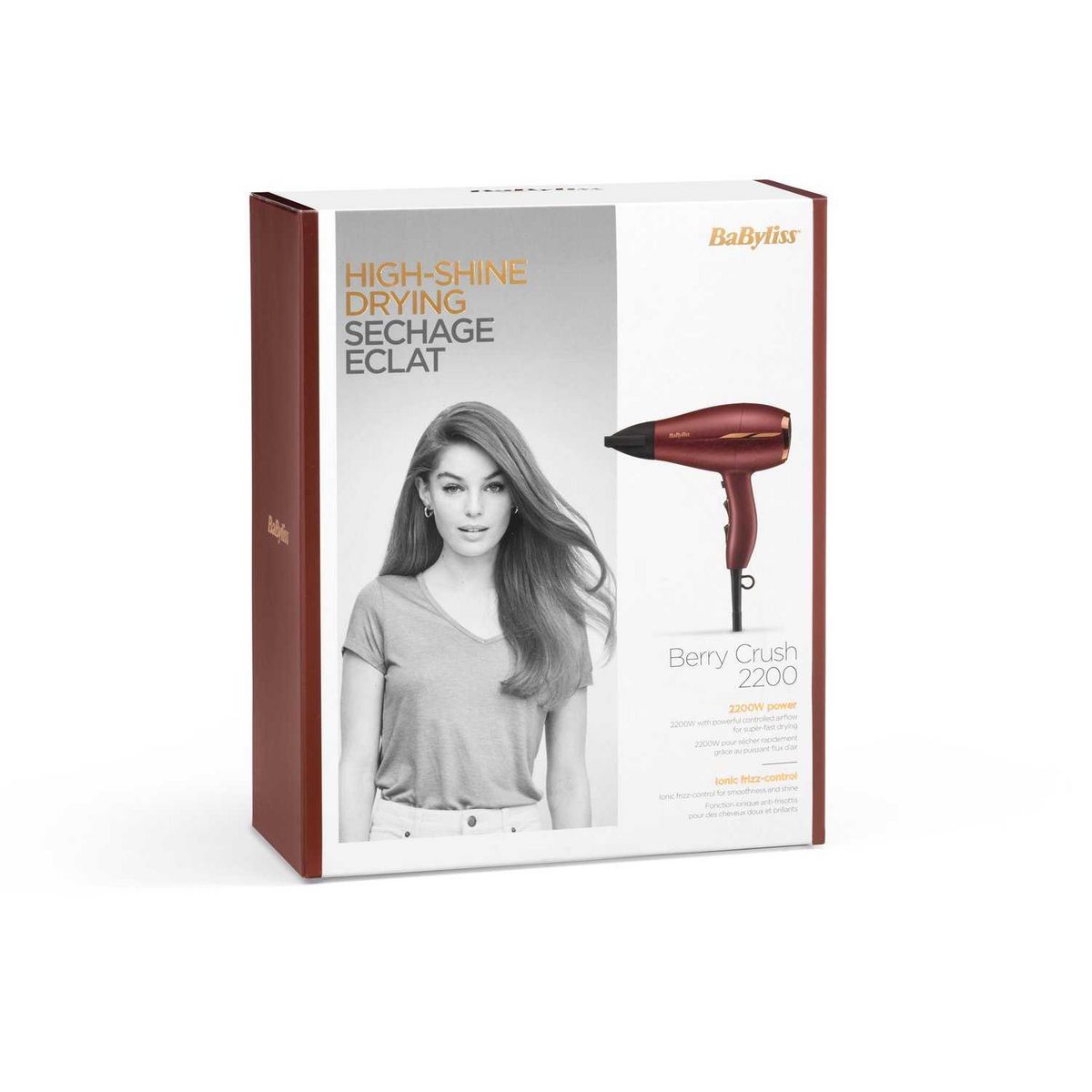 BABYLISS Sèche cheveux fonction ionique 5753PE - Bordeaux