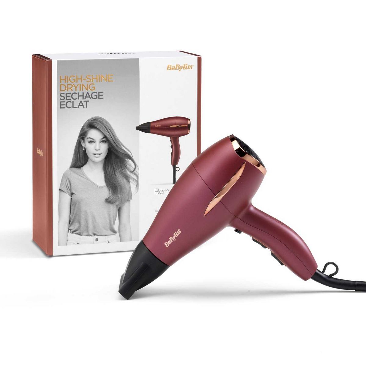 BABYLISS Sèche cheveux fonction ionique 5753PE - Bordeaux