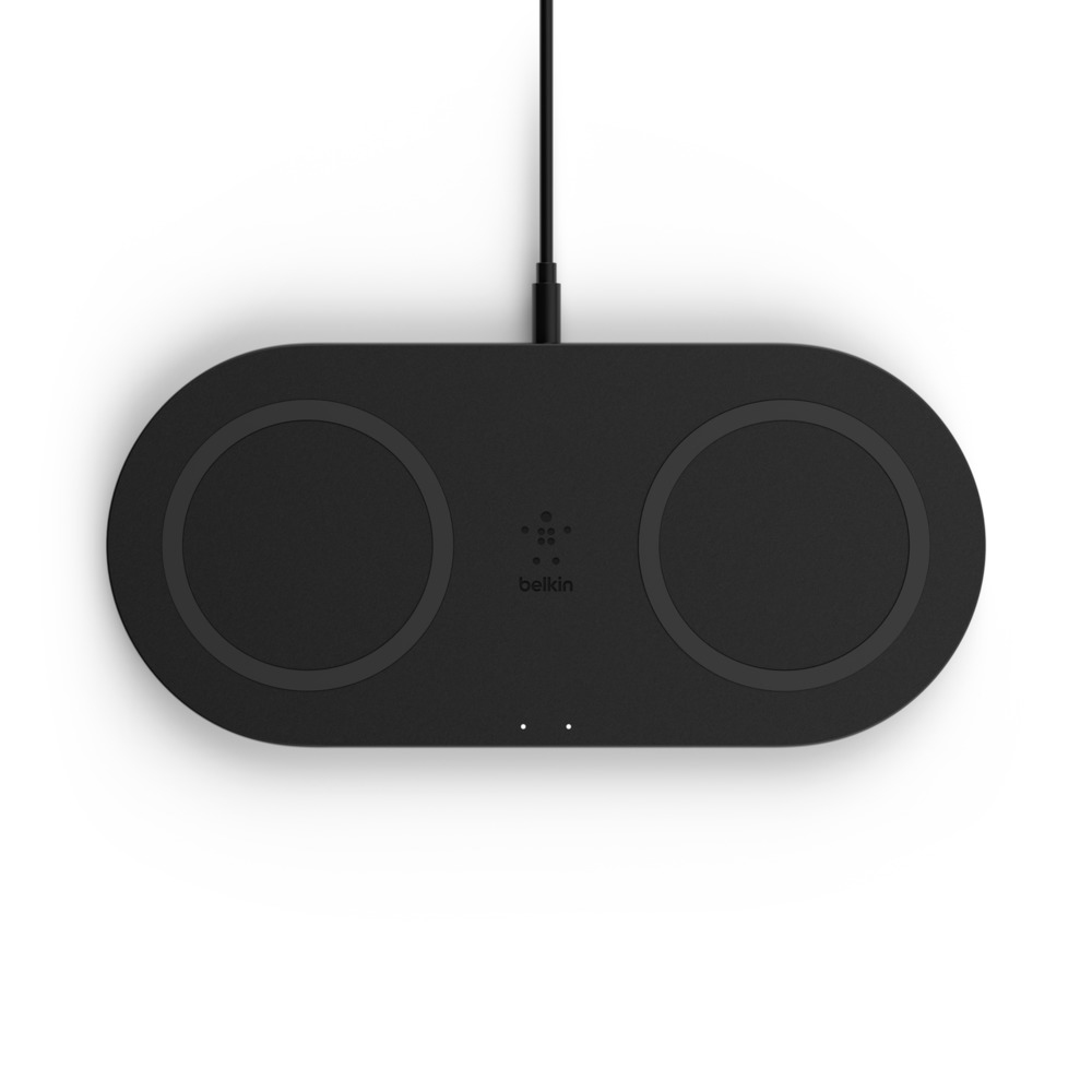 Voir la diapositive 3 : BELKIN Double station de recharge à induction - Noir