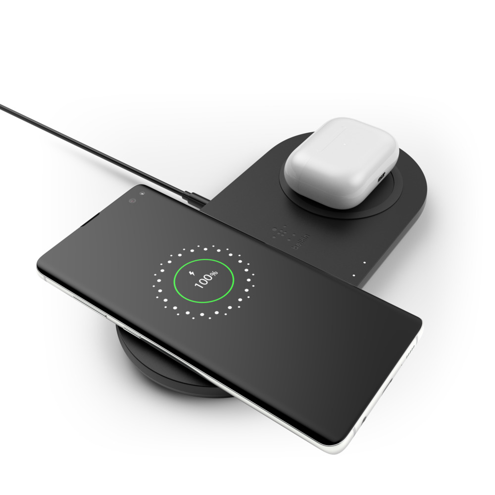 Voir la diapositive 6 : BELKIN Double station de recharge à induction - Noir