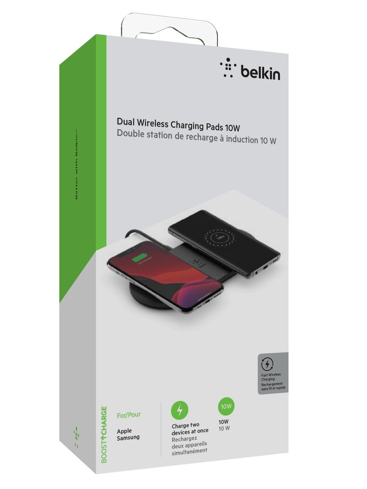 Voir la diapositive 7 : BELKIN Double station de recharge à induction - Noir