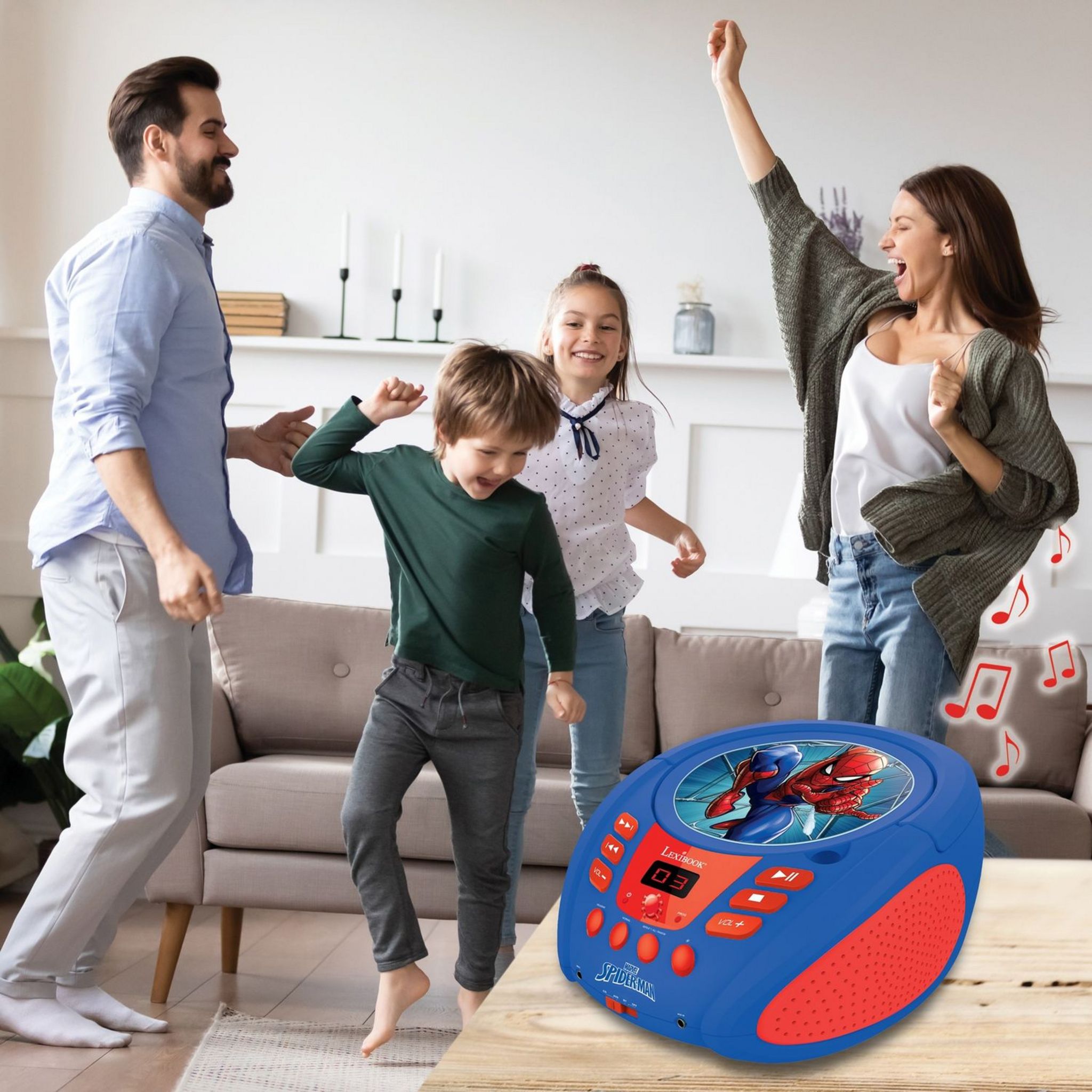 Voir la diapositive 2 : LEXIBOOK Lecteur CD Bluetooth SPIDERMAN 