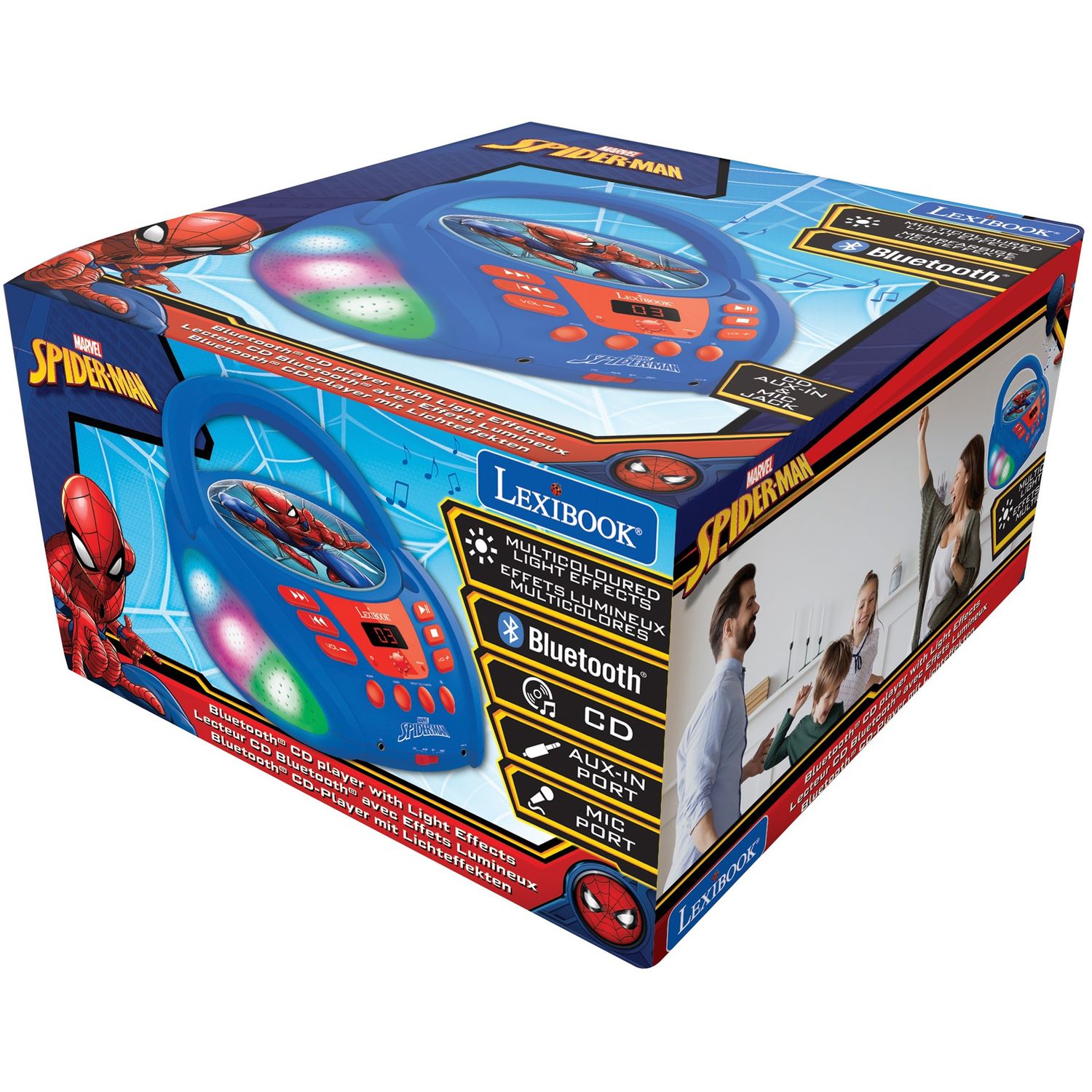 Voir la diapositive 4 : LEXIBOOK Lecteur CD Bluetooth SPIDERMAN 