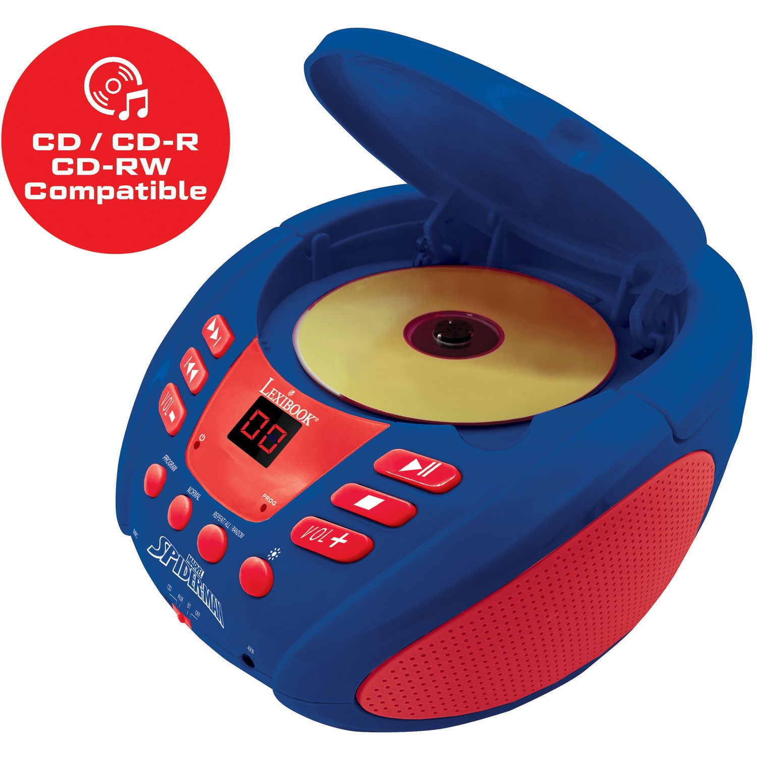 Voir la diapositive 7 : LEXIBOOK Lecteur CD Bluetooth SPIDERMAN 