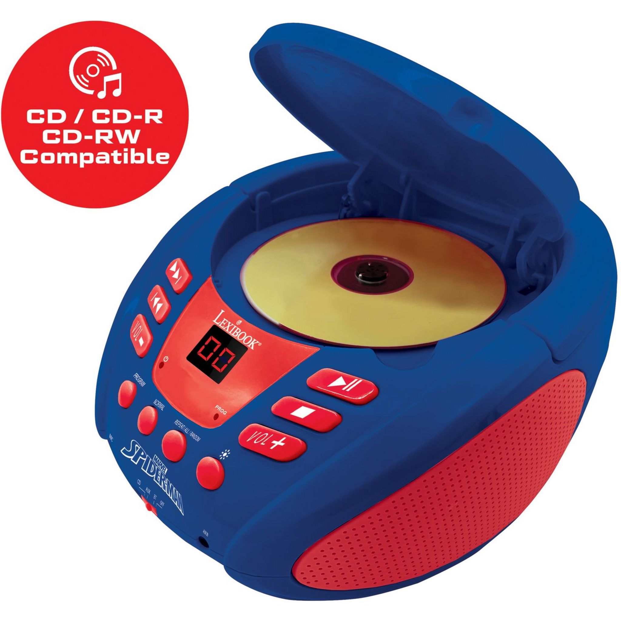 Voir la diapositive 7 : LEXIBOOK Lecteur CD Bluetooth SPIDERMAN 